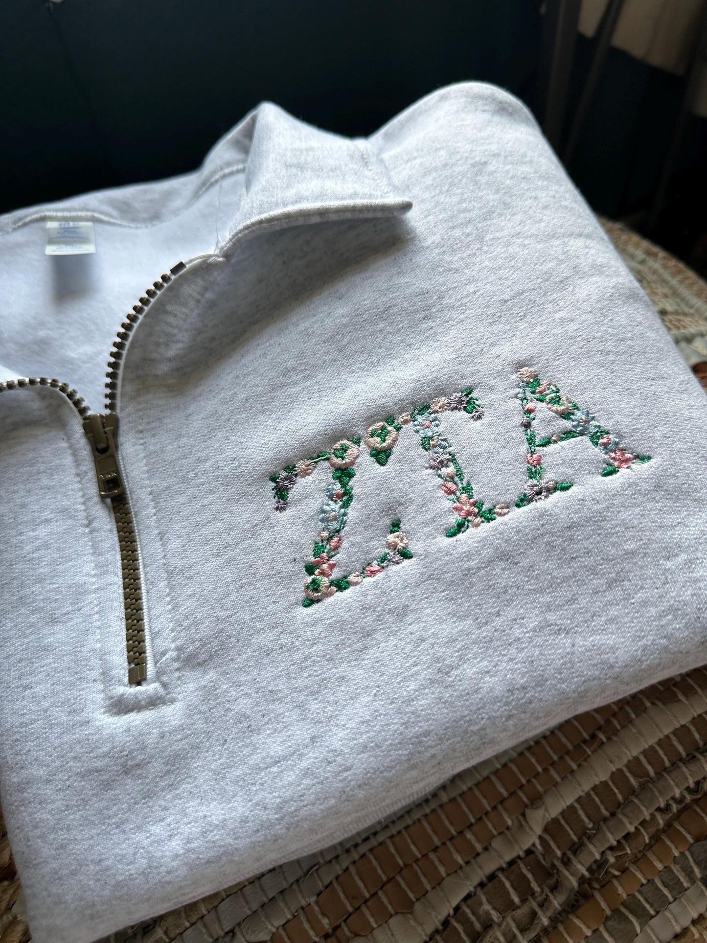 Embroidered Zeta Tau Alpha Crest sweatshirt - ZTA wear - Sorority Sweatshirt - Big/Little Gift - Sorority Greek Licensed Merch - ZTA Crest