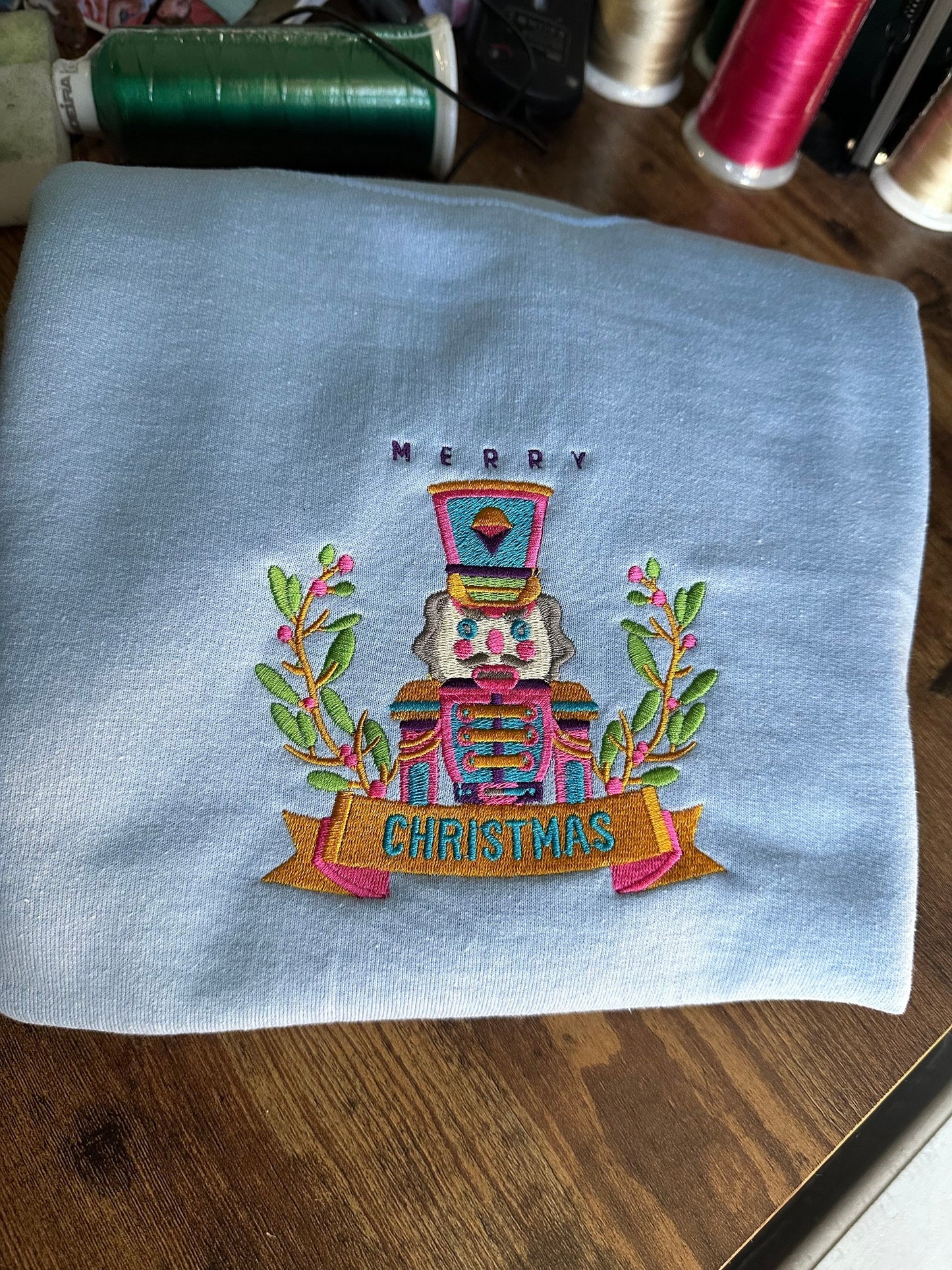 Embroidered Nutcracker Sweatshirt - Christmas sweatshirt - Merry Christmas Sweatshirt - Christmas gift