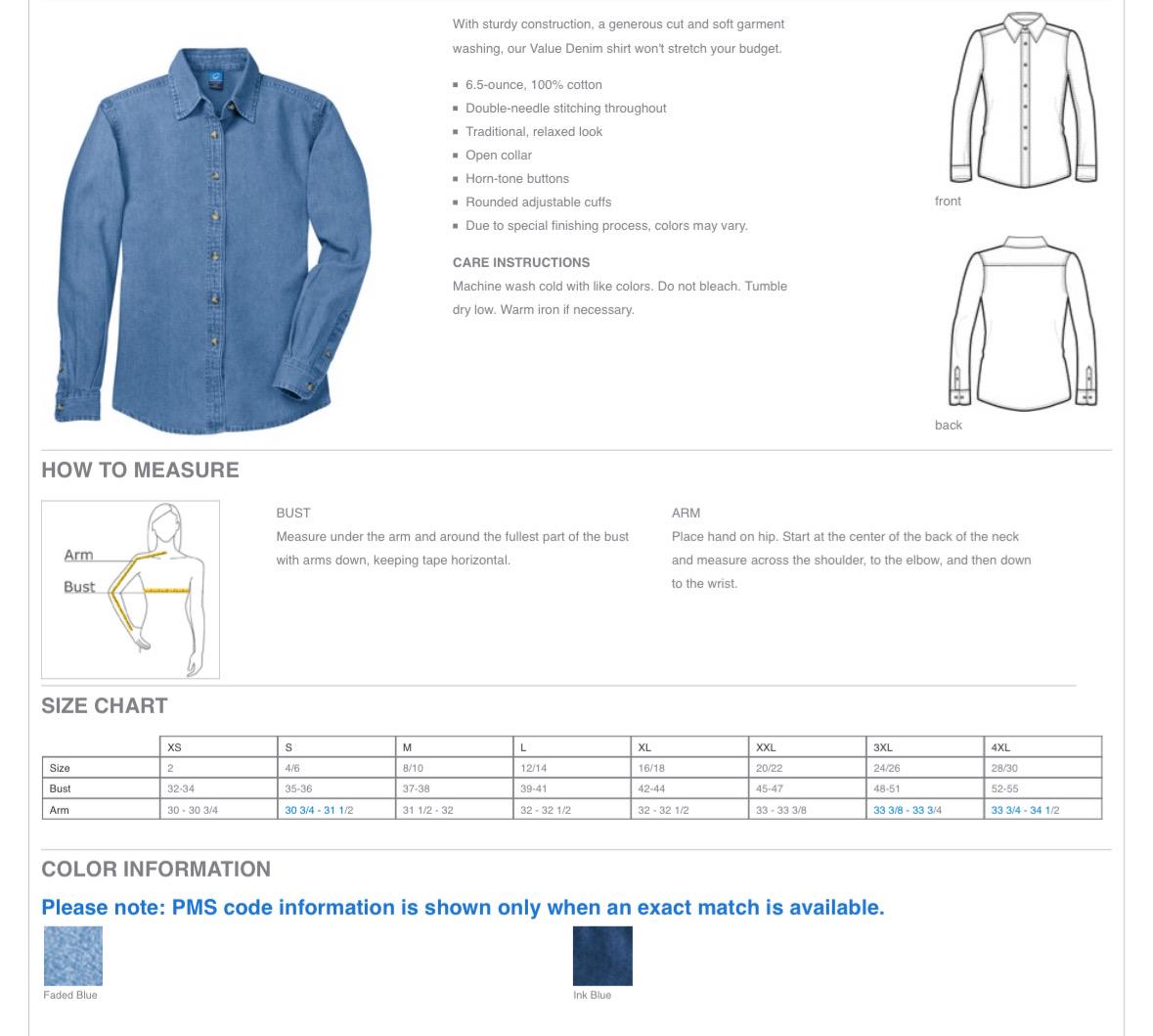 Embroidered Maid of Honor Button Down Denim long sleeve shirt - Domething Blue denim - Bride gift - Bridal shower gift - Bachelorette Party