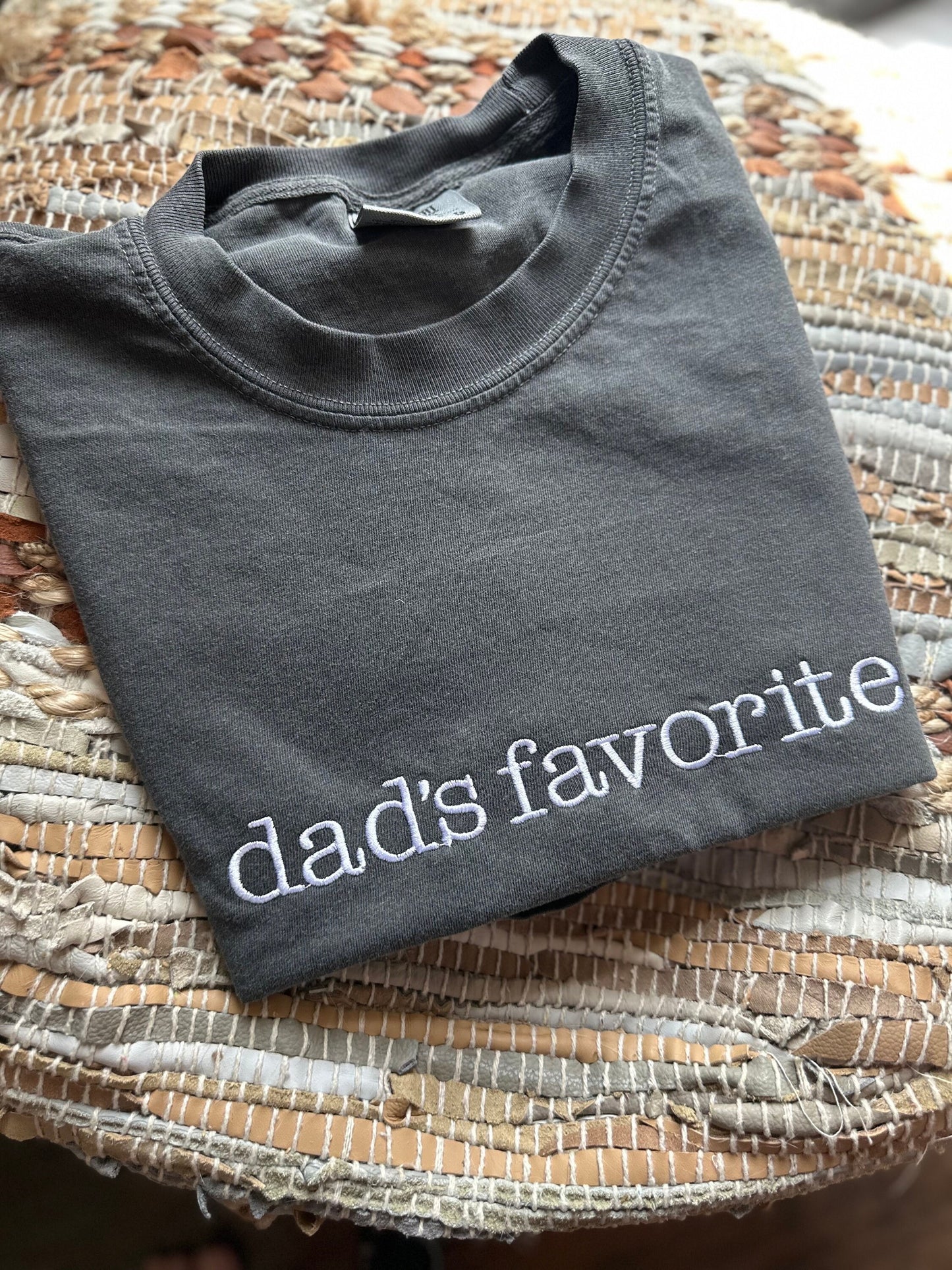 Dad’s favorite embroidered Shirt - Fathers gift shirt - sibling shirt - funny shirt - Daughter shirt - Father’s Day Gift - Favorite child