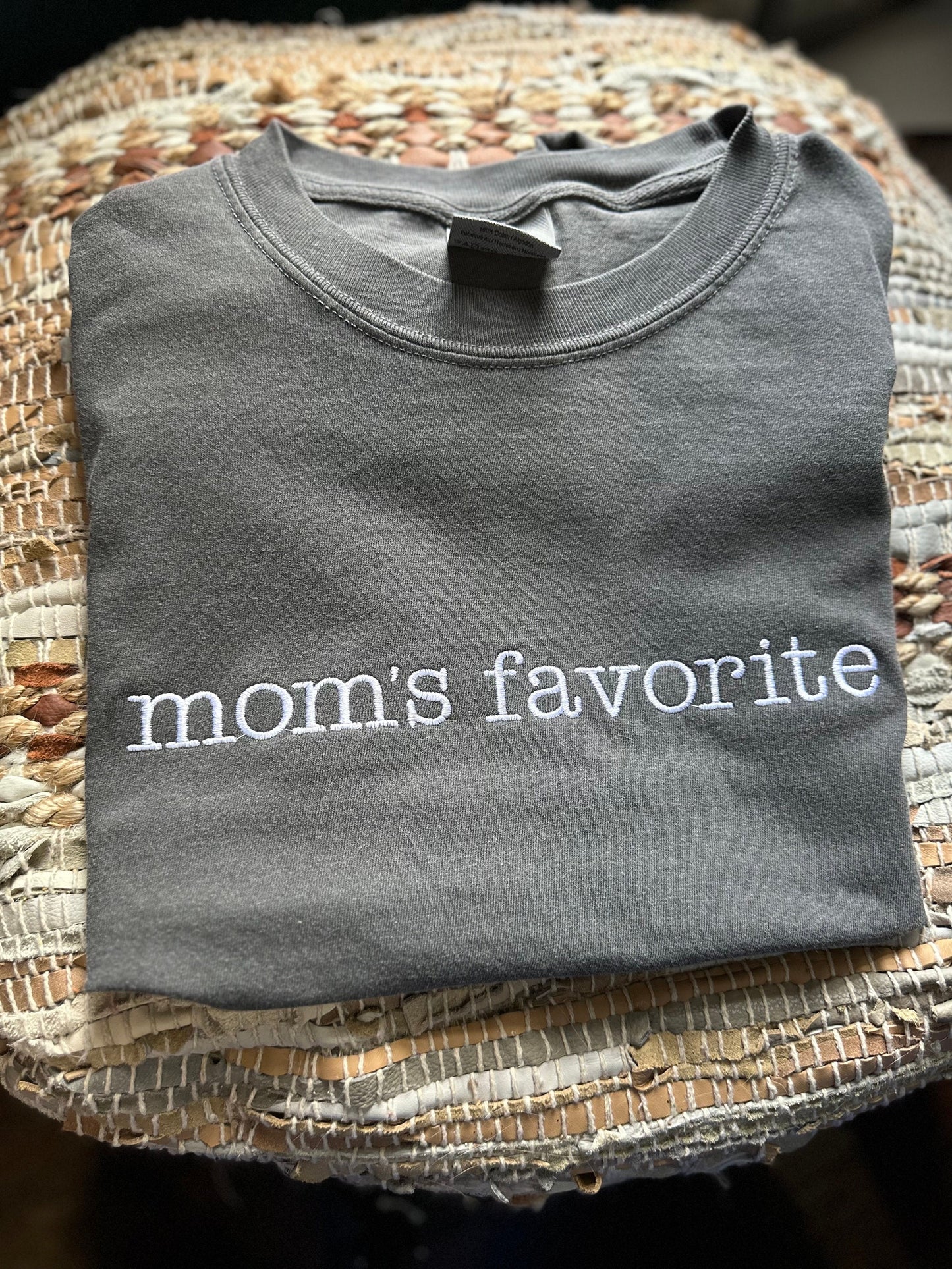 Embroidered mom’s favorite shirt - gift shirt - sibling shirt - funny shirt