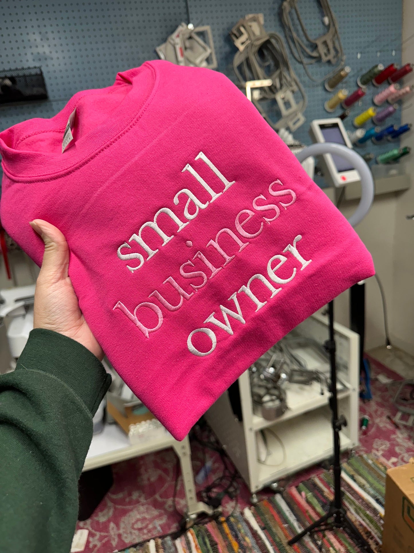 Embroidered Small Business Owner sweatshirt - Entrepreneur sweatshirt - personalized business - SBO sweatshirt