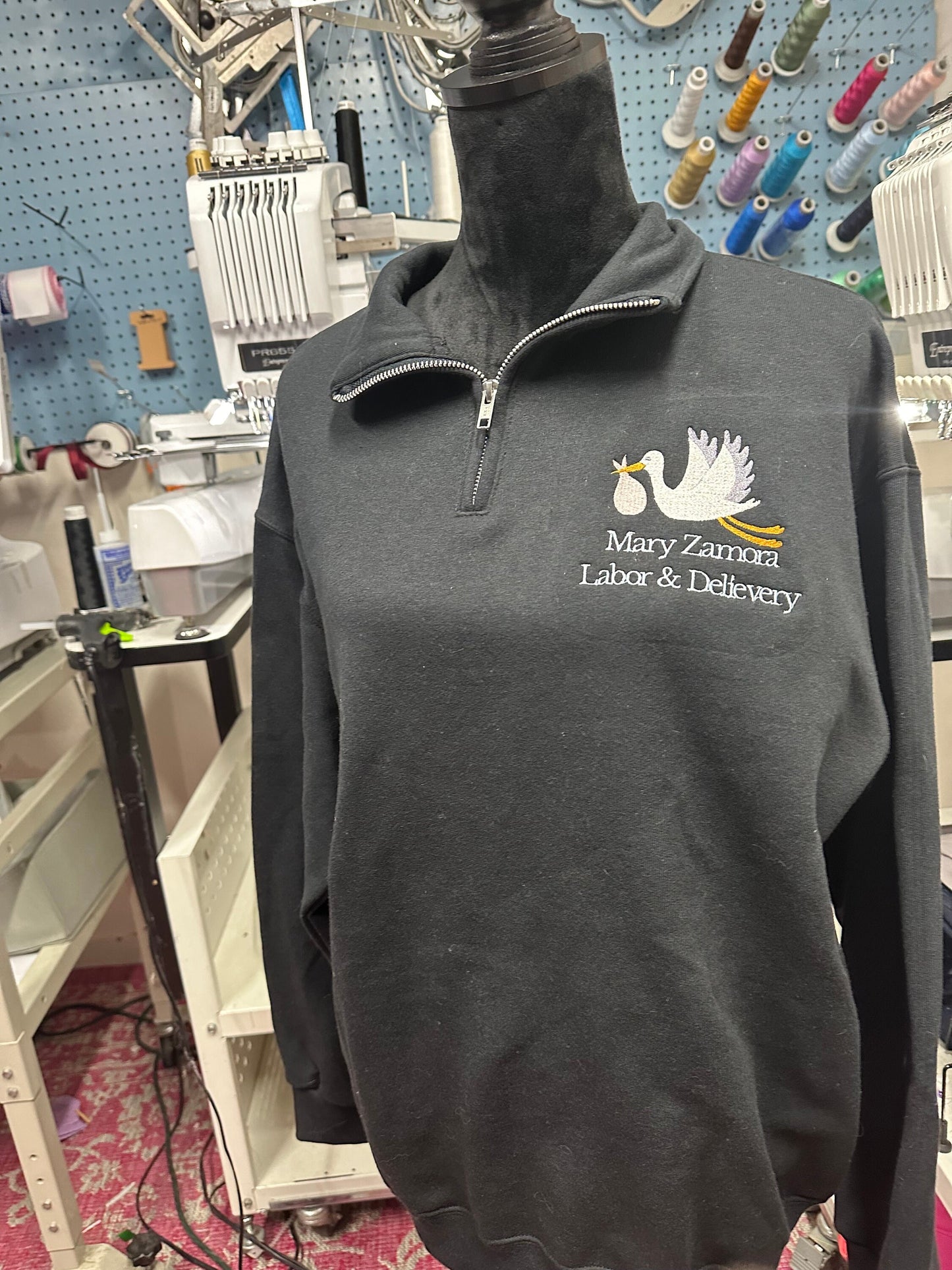 Custom Embroidered nurse quarter zip labor and delivery pullover LND nurse appreciation personalized quarter zip labor and delivery nurse