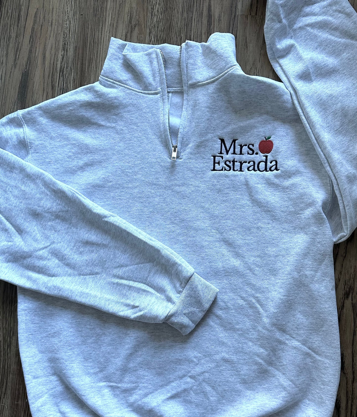 Custom Embroidered Teacher quarter zip teacher pullover teacher appreciation gifts personalized teacher quarter zip teacher zip up sweater