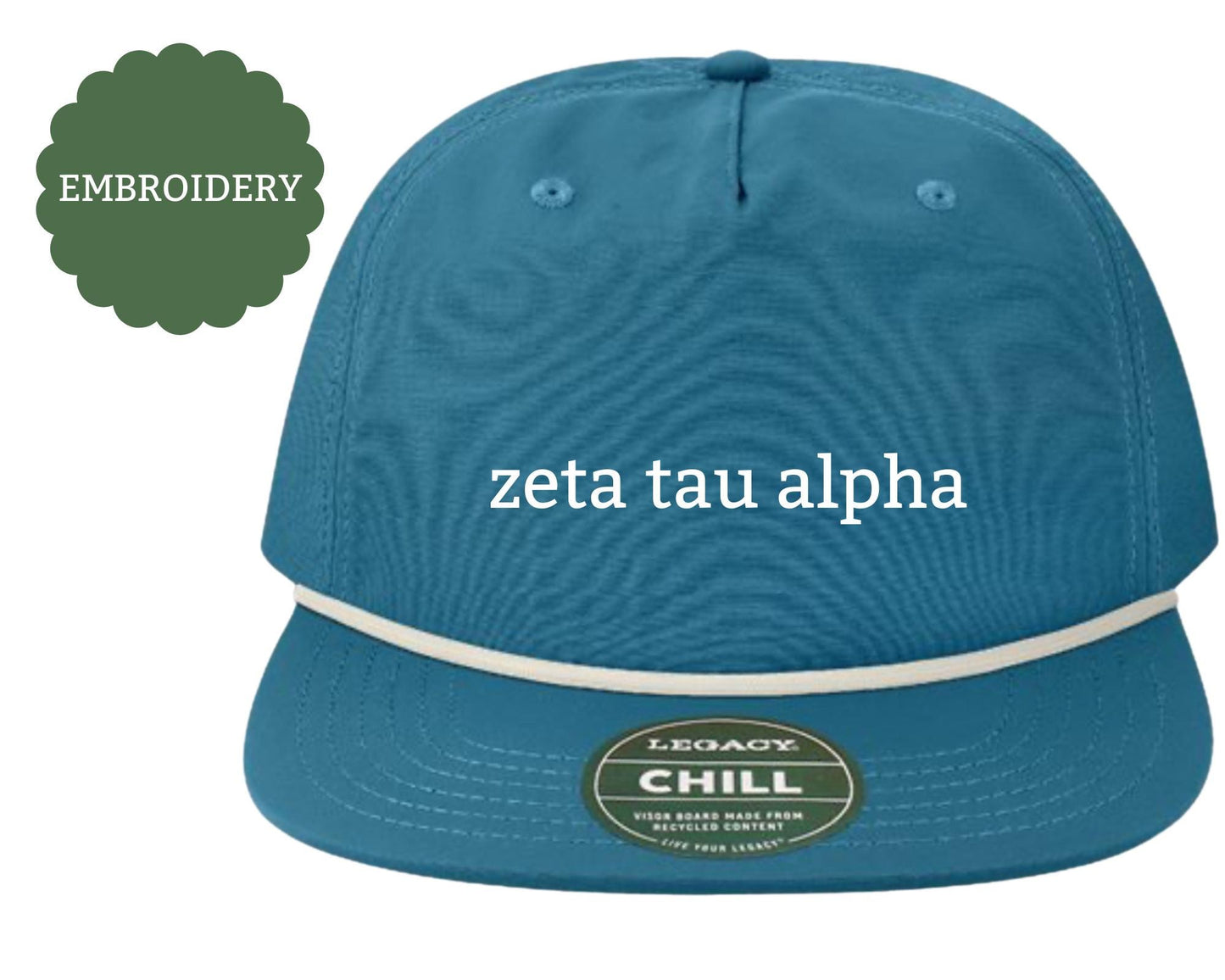Embroidered Zeta Tau Alpha Hat - ZTA wear - Sorority baseball cap - Big/Little Gift - Sorority Greek Licensed Merch - ZTA Hat