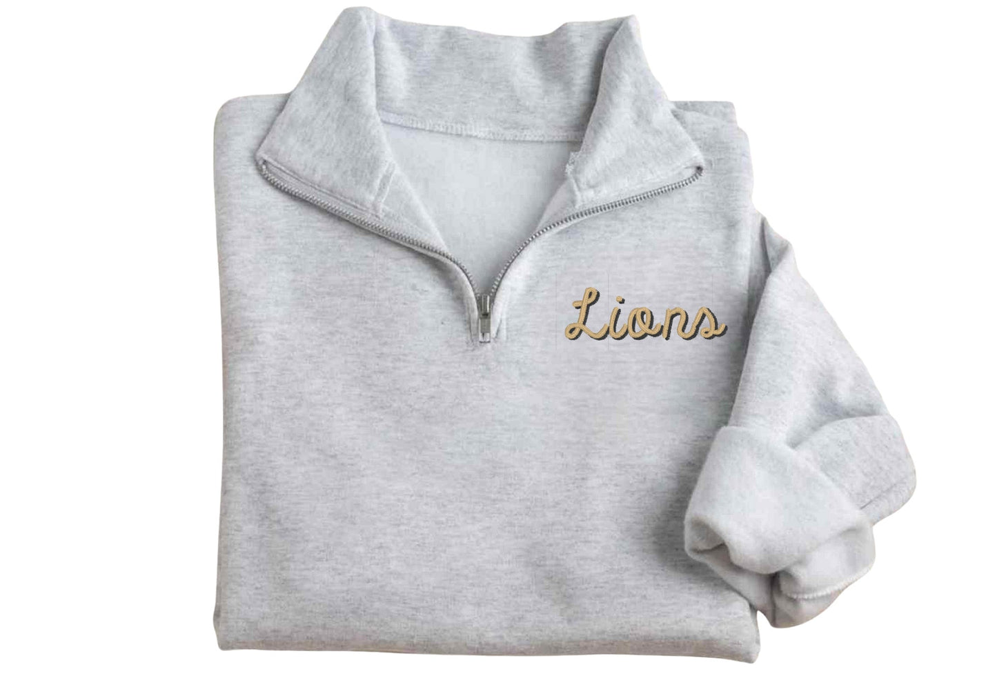 Embroidered School Spirit Quarter Zip - School Mascot pullover - personalize mascot pullover - School Spirit Quarter Zip - Teacher Jacket