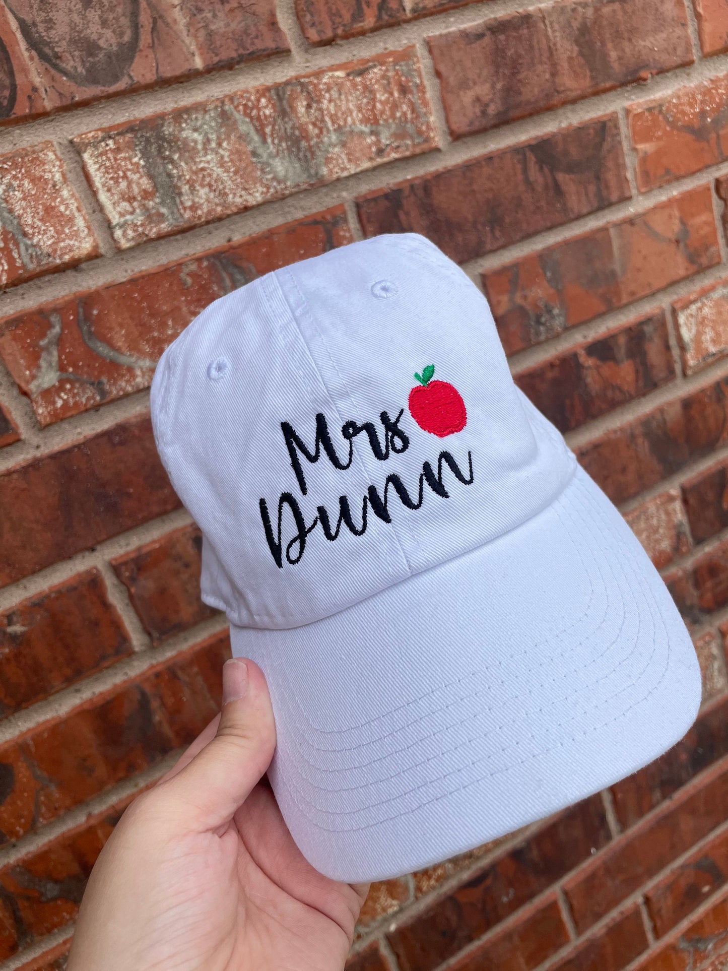 Embroidered Teacher Hat with Name - Teacher gift - teacher application gift - personalized teacher hat name