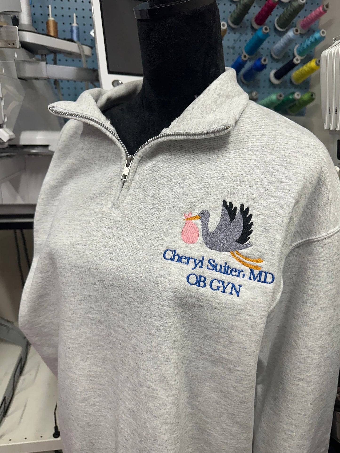 Custom Embroidered nurse quarter zip labor and delivery pullover LND nurse appreciation personalized quarter zip labor and delivery nurse