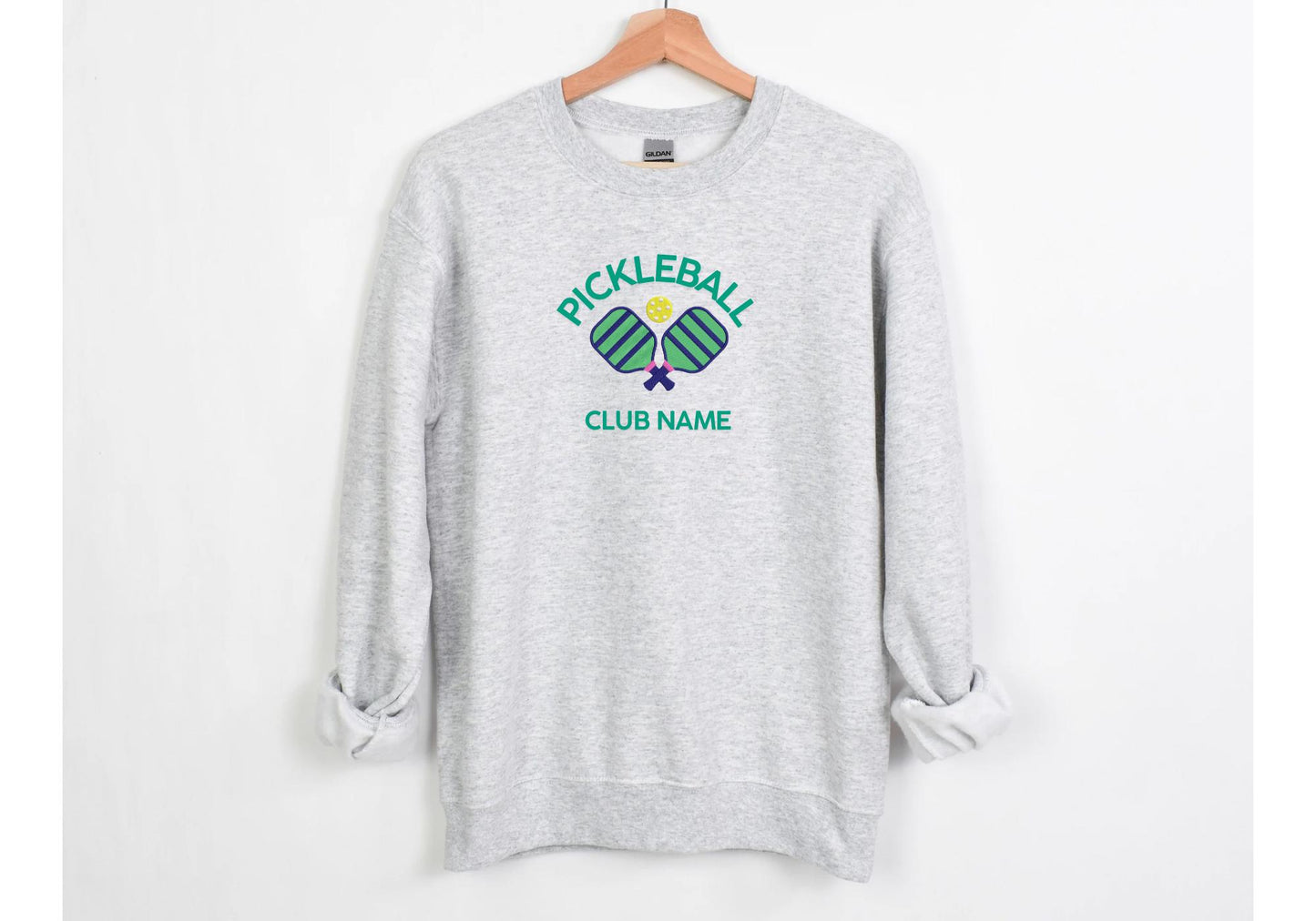 Embroidered Personalized pickeball Sweatshirt - Pickle Ball Sweatshirt- Pickleball Team Wear - Monogram Pickleball Jacket - Pickleball Gift