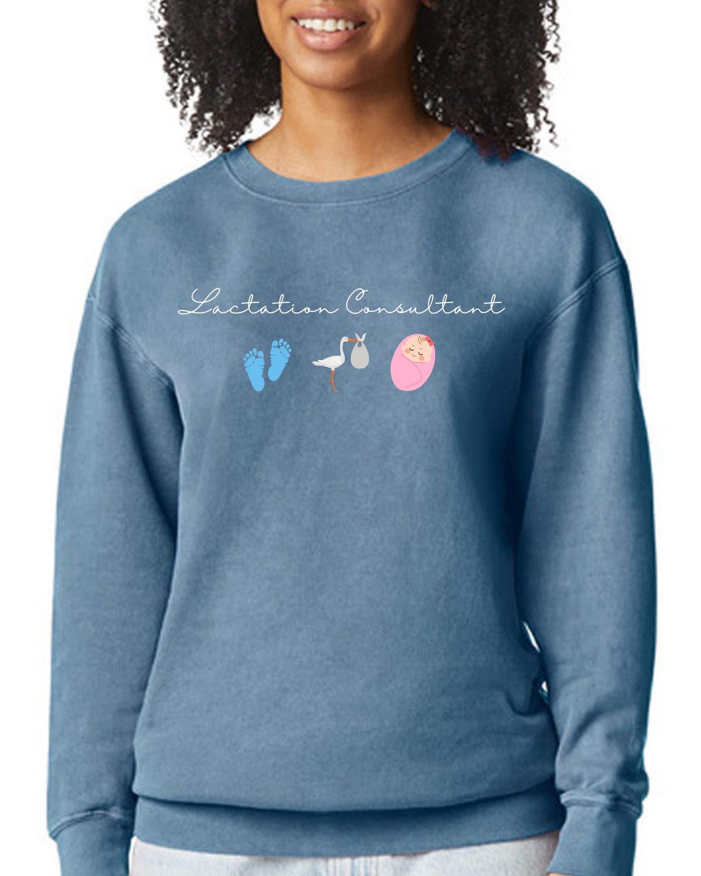 Custom Embroidered lactation Sweatshirt, doula quarter, lactation Sweatshirt, IBCLC, WBW, lactation consultant gift, IBCLC wear