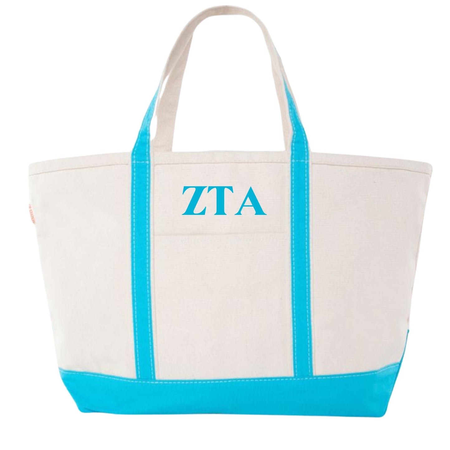 Embroidered chi omega Canvas Bag - chi o Tote Bag with Zipper - Sorority Gift - big/little gift