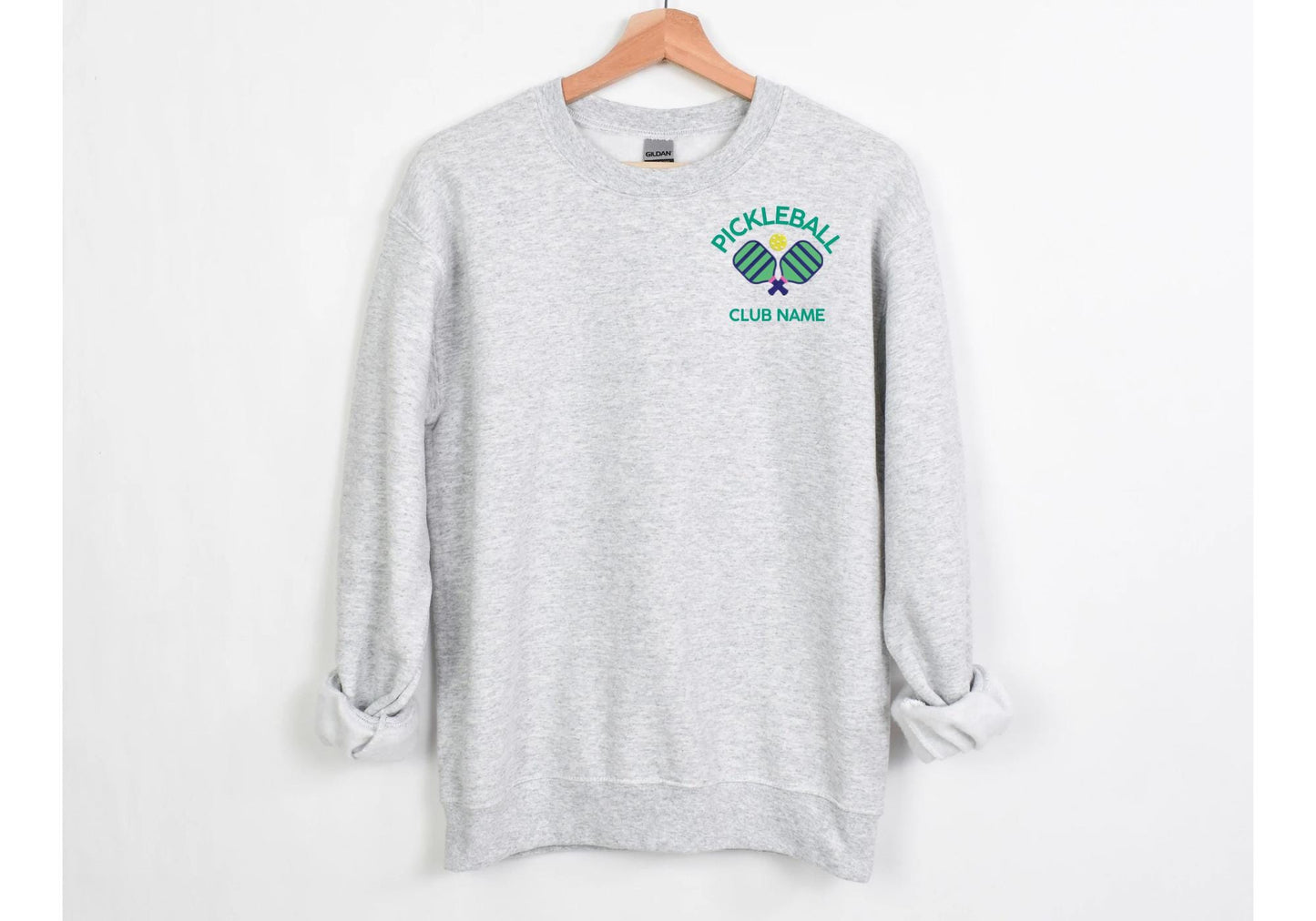 Embroidered Personalized pickeball Sweatshirt - Pickle Ball Sweatshirt- Pickleball Team Wear - Monogram Pickleball Jacket - Pickleball Gift