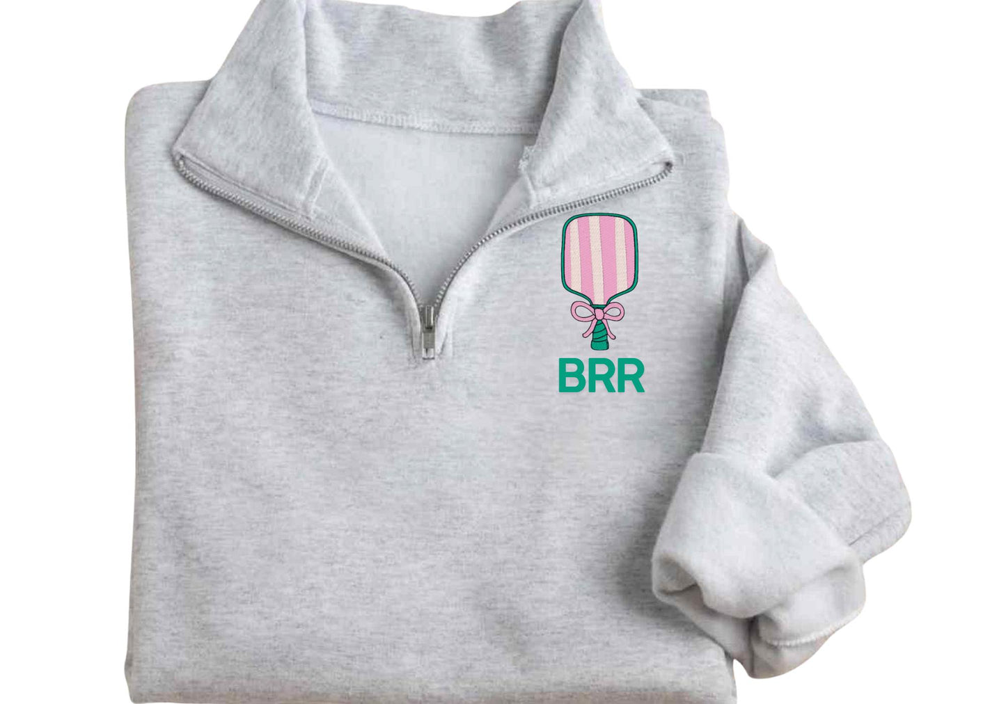Embroidered Personalized pickeball Quarter Zip - Pickle Ball Sweatshirt- Pickleball Team Wear - Monogram Pickleball Jacket - Pickleball Gift