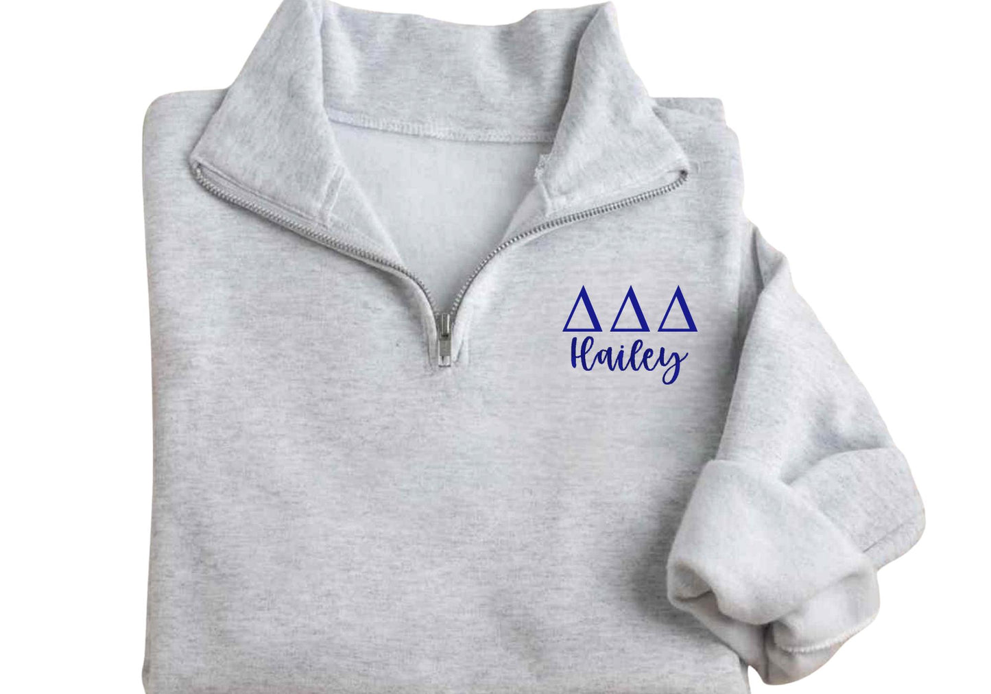 Embroidered Tri Delta sweatshirt - Delta Delta Delta wear - Sorority Sweatshirt - Big/Little Gift - Sorority Greek Licensed Merch