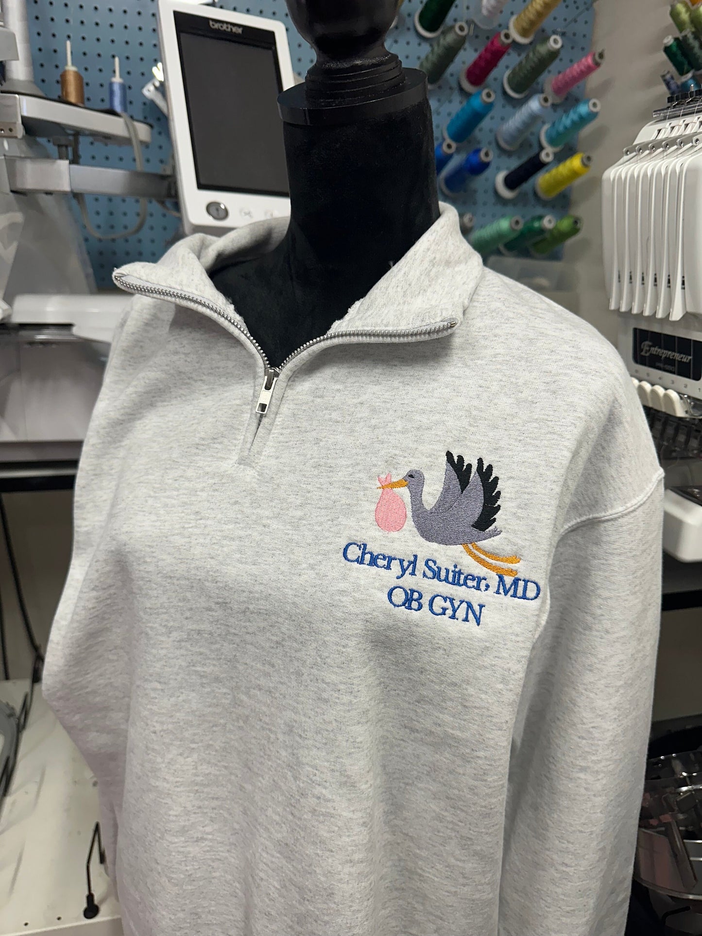 Custom Embroidered nurse quarter zip labor and delivery pullover LND nurse appreciation personalized quarter zip labor and delivery nurse