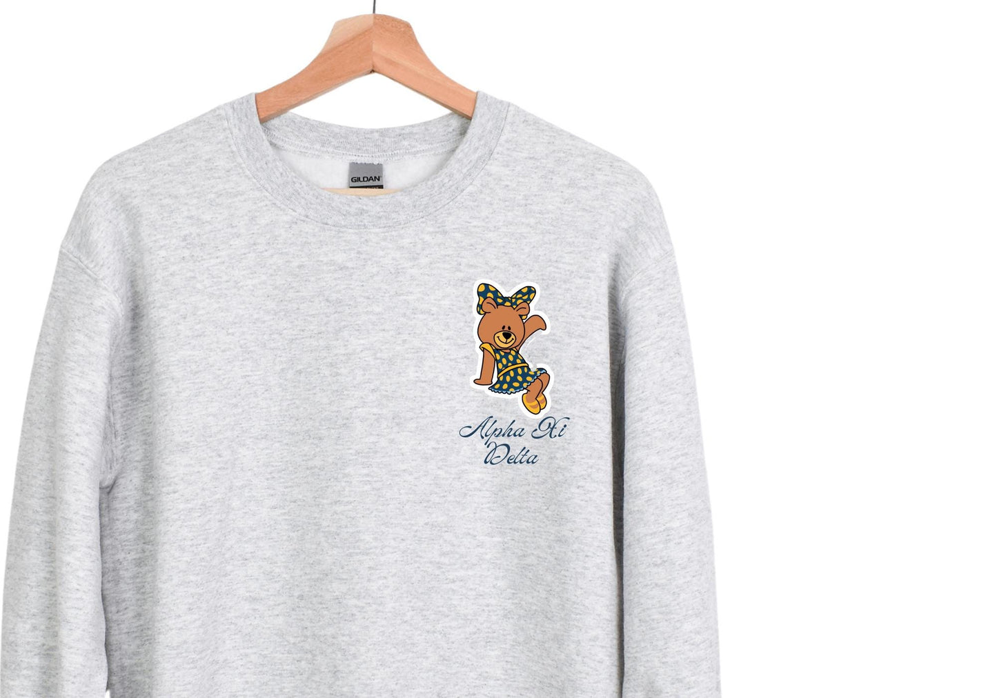 Embroidered Alpha Xi Delta BetXi Bear sweatshirt - Sorority BetXi Sweatshirt - Big/Little Gift - Sorority Greek Licensed Merch - AXID rush