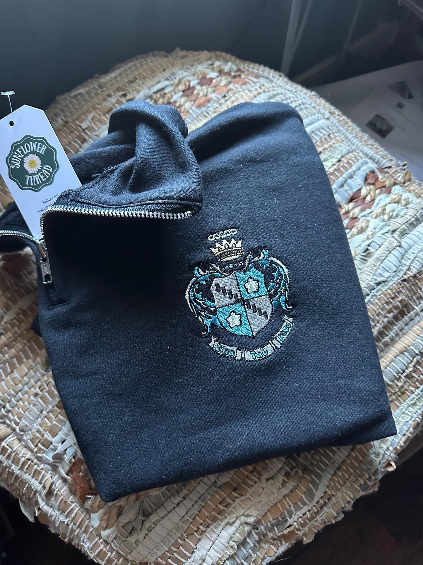 Embroidered Zeta Tau Alpha Crest sweatshirt - ZTA wear - Sorority Sweatshirt - Big/Little Gift - Sorority Greek Licensed Merch - ZTA Crest