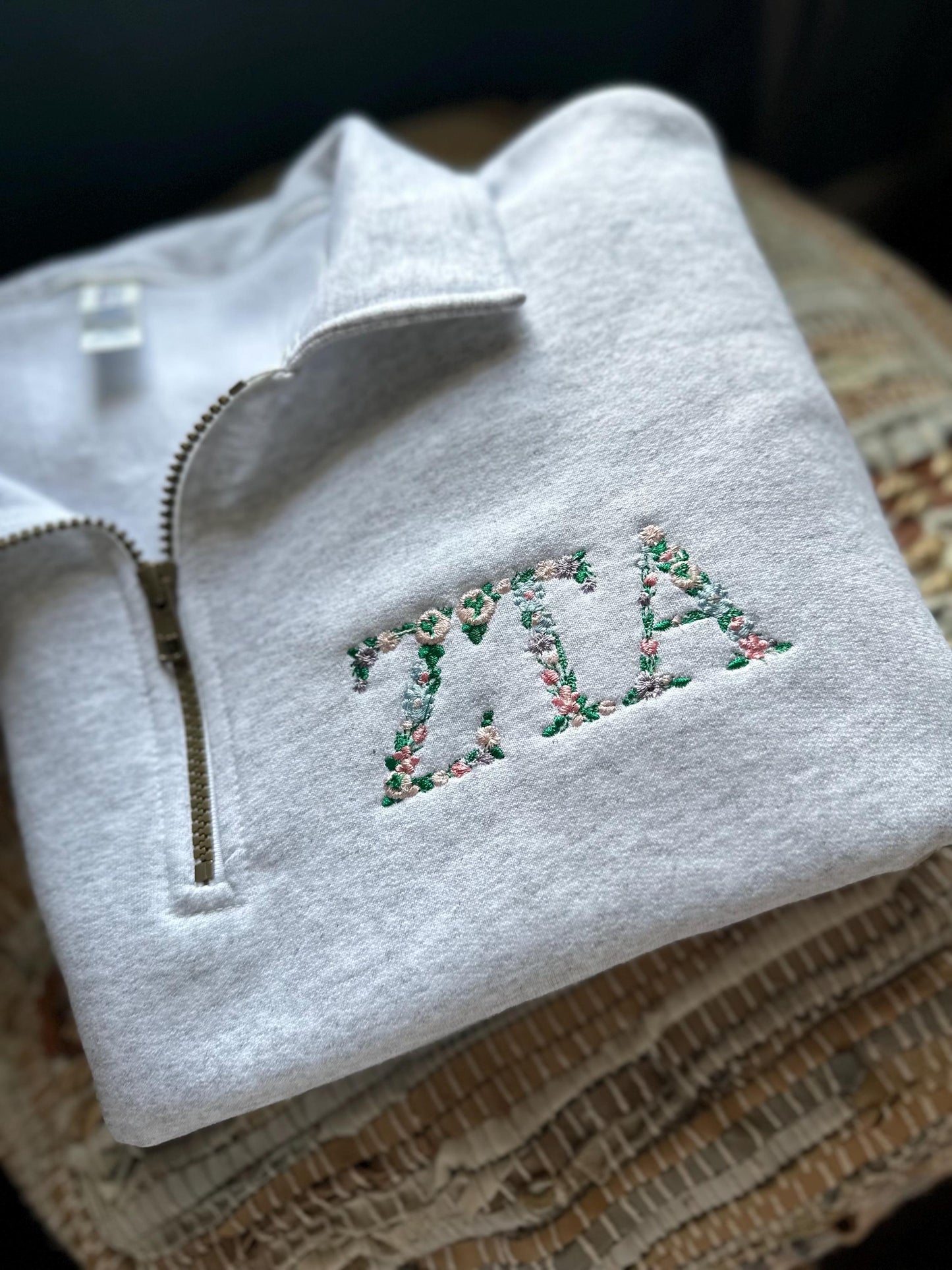 Embroidered Zeta Tau Alpha Crest sweatshirt - ZTA wear - Sorority Sweatshirt - Big/Little Gift - Sorority Greek Licensed Merch - ZTA Crest