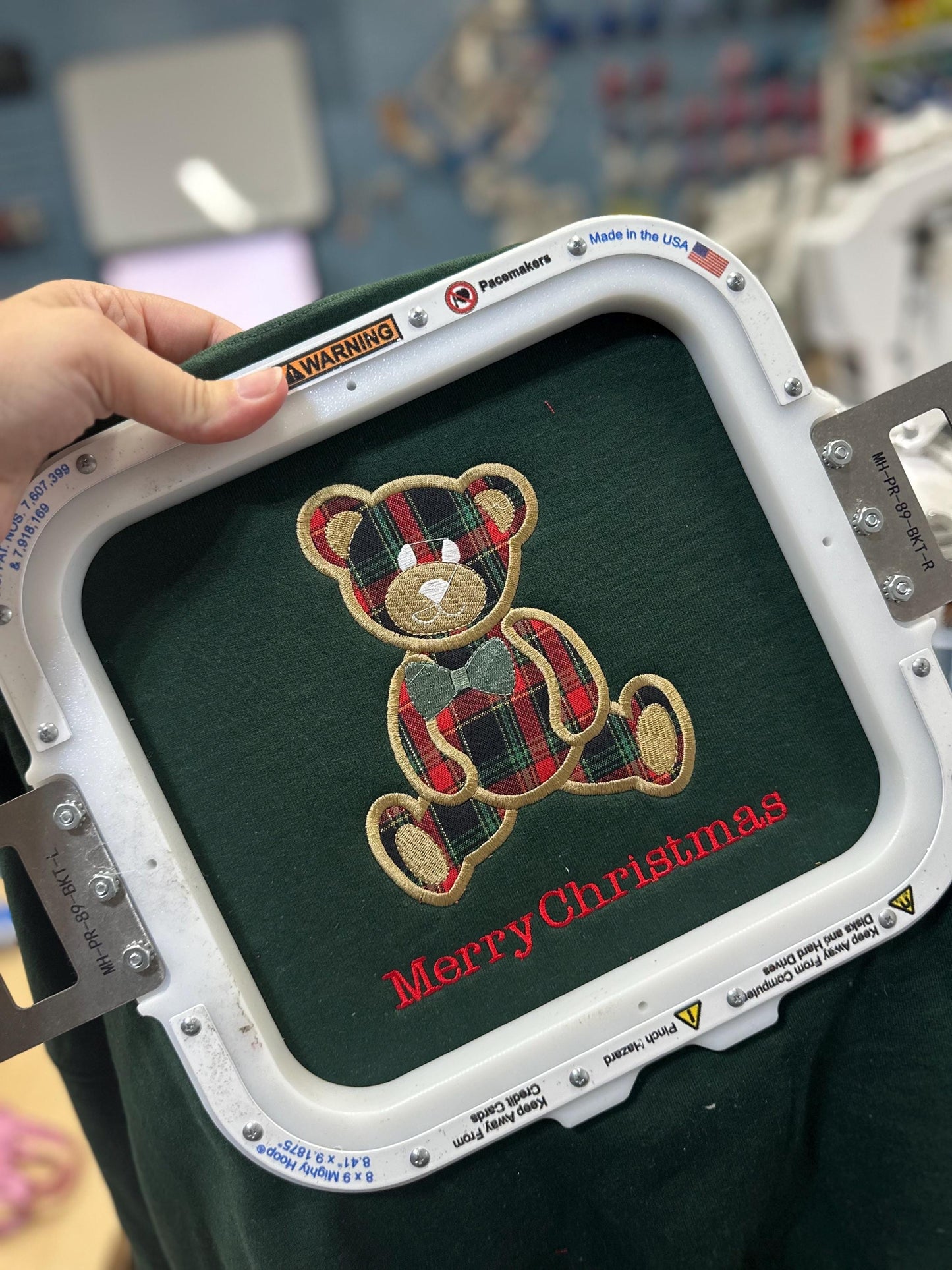 Embroidered Teddy Bear Cheistmas Sweatshirt - Christmas sweatshirt - 90s Christmas - 90s sweatshirt - Christmas party wear - ugly Christmas