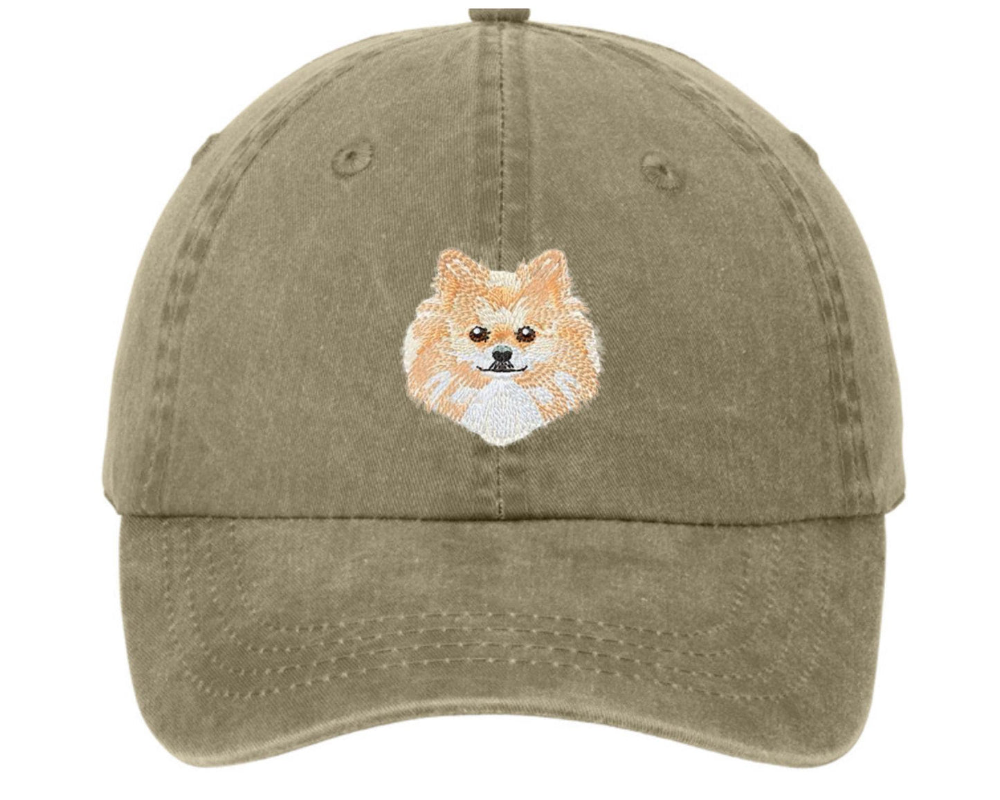 Embroidered Pomeranian Dog hat - Pomeranian cap - Yellow Pomeranian - embroidered dog mom hat - dog dad - dog gift