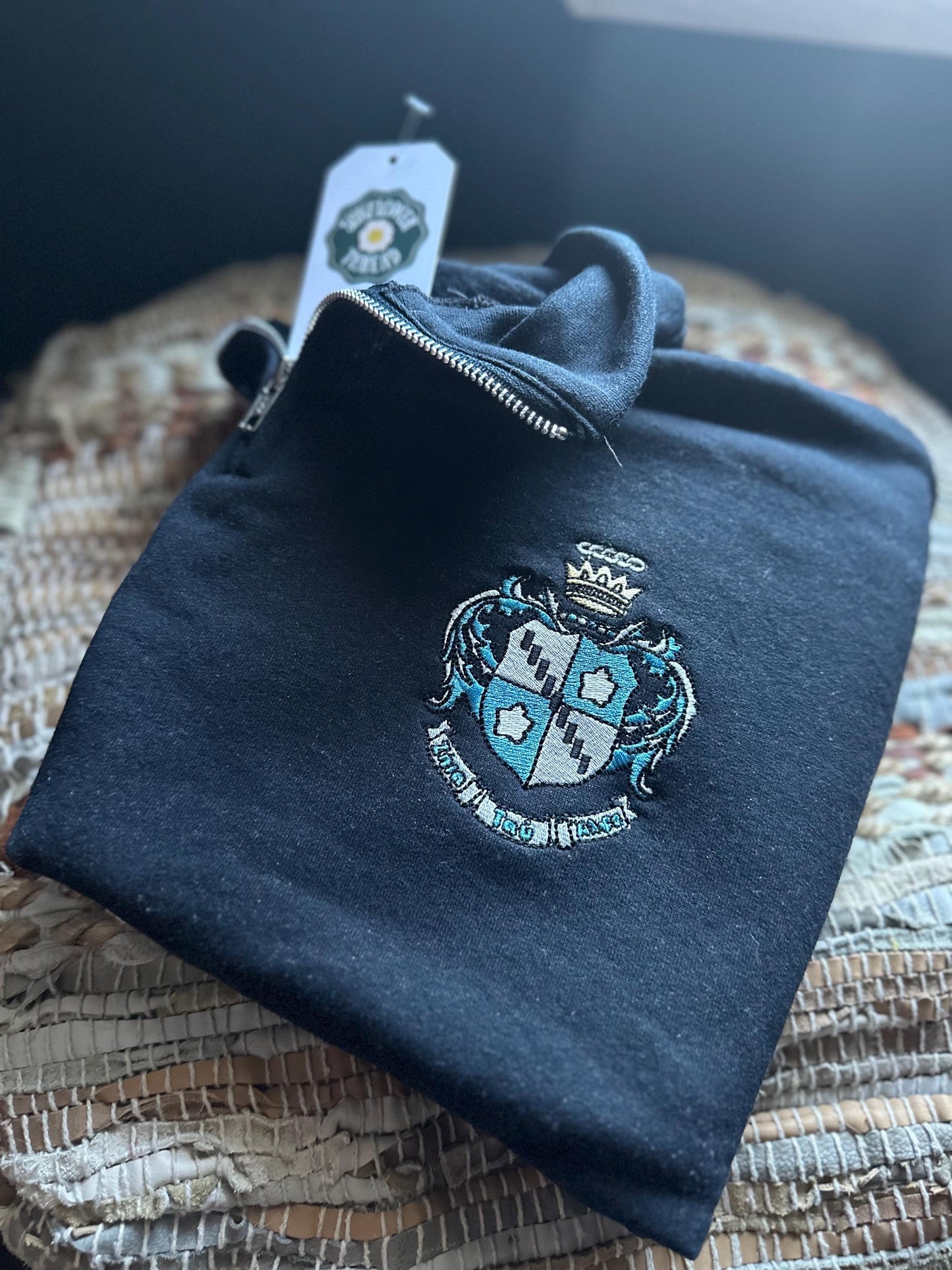 Embroidered Zeta Tau Alpha Crest sweatshirt - ZTA wear - Sorority Sweatshirt - Big/Little Gift - Sorority Greek Licensed Merch - ZTA Crest