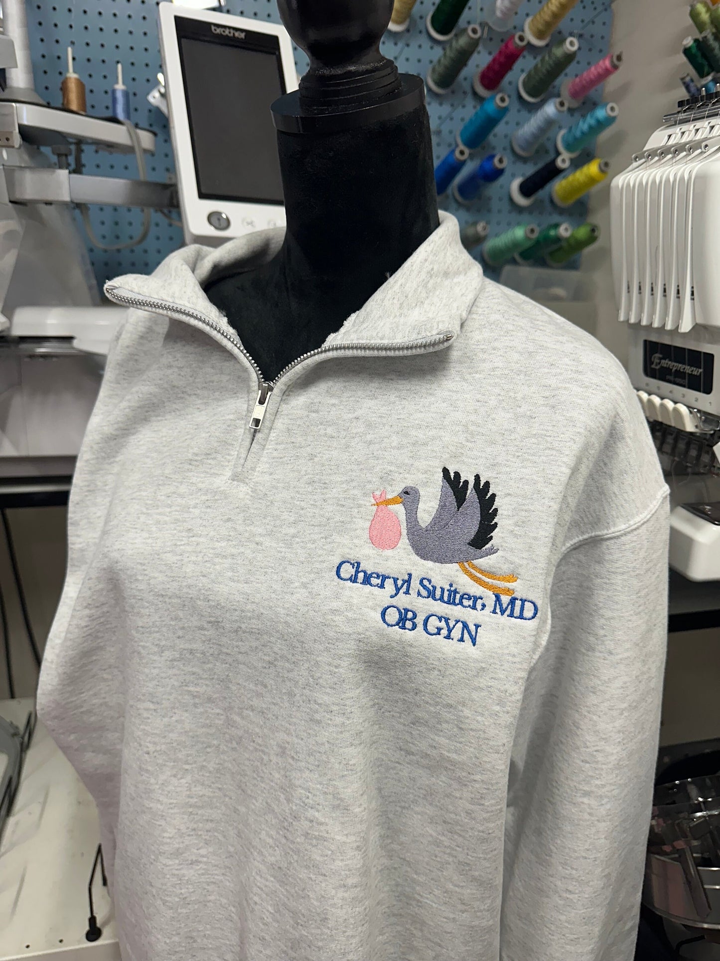 Custom Embroidered nurse quarter zip labor and delivery pullover LND nurse appreciation personalized quarter zip labor and delivery nurse