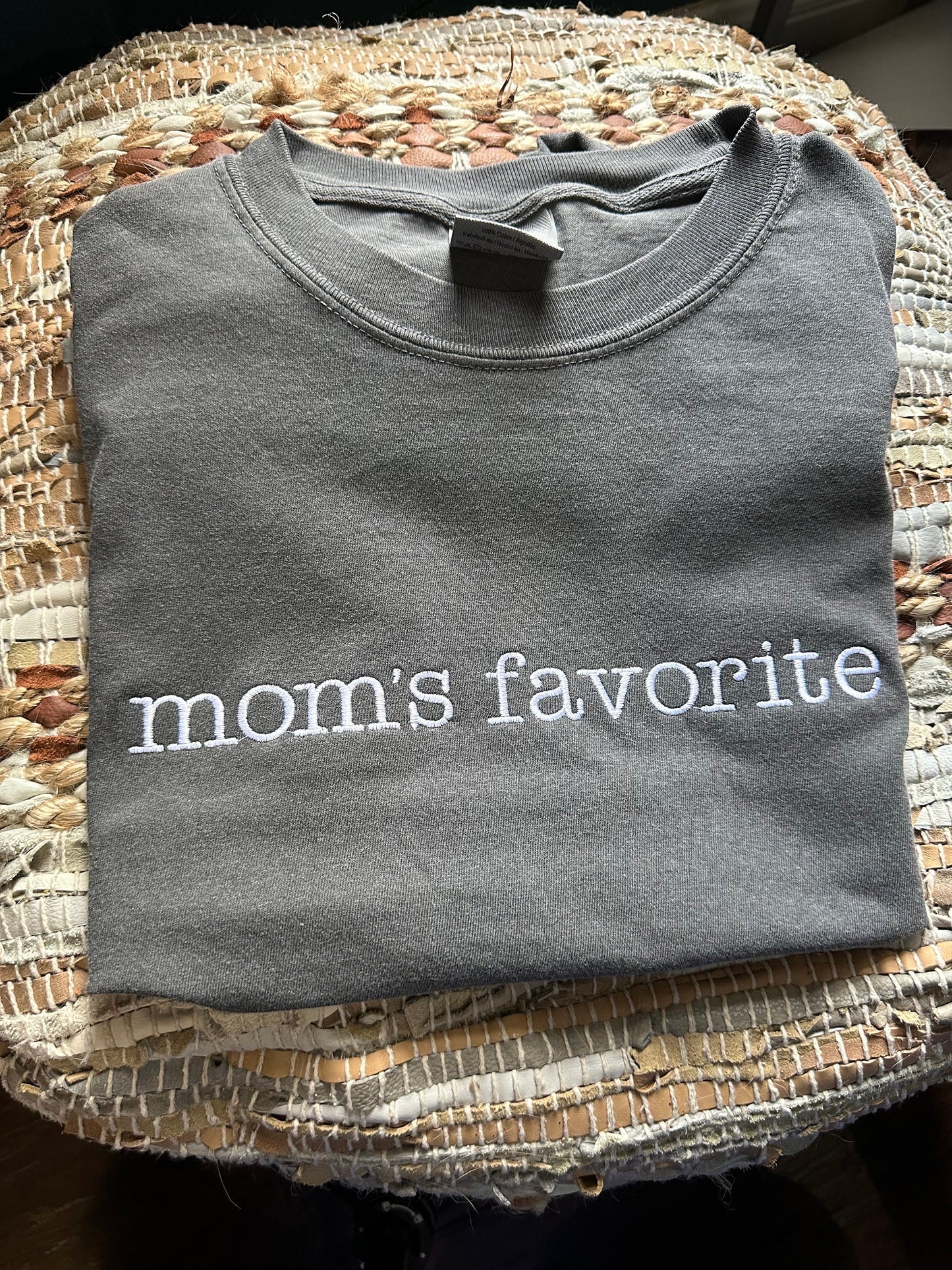 Embroidered mom’s favorite shirt - gift shirt - sibling shirt - funny shirt