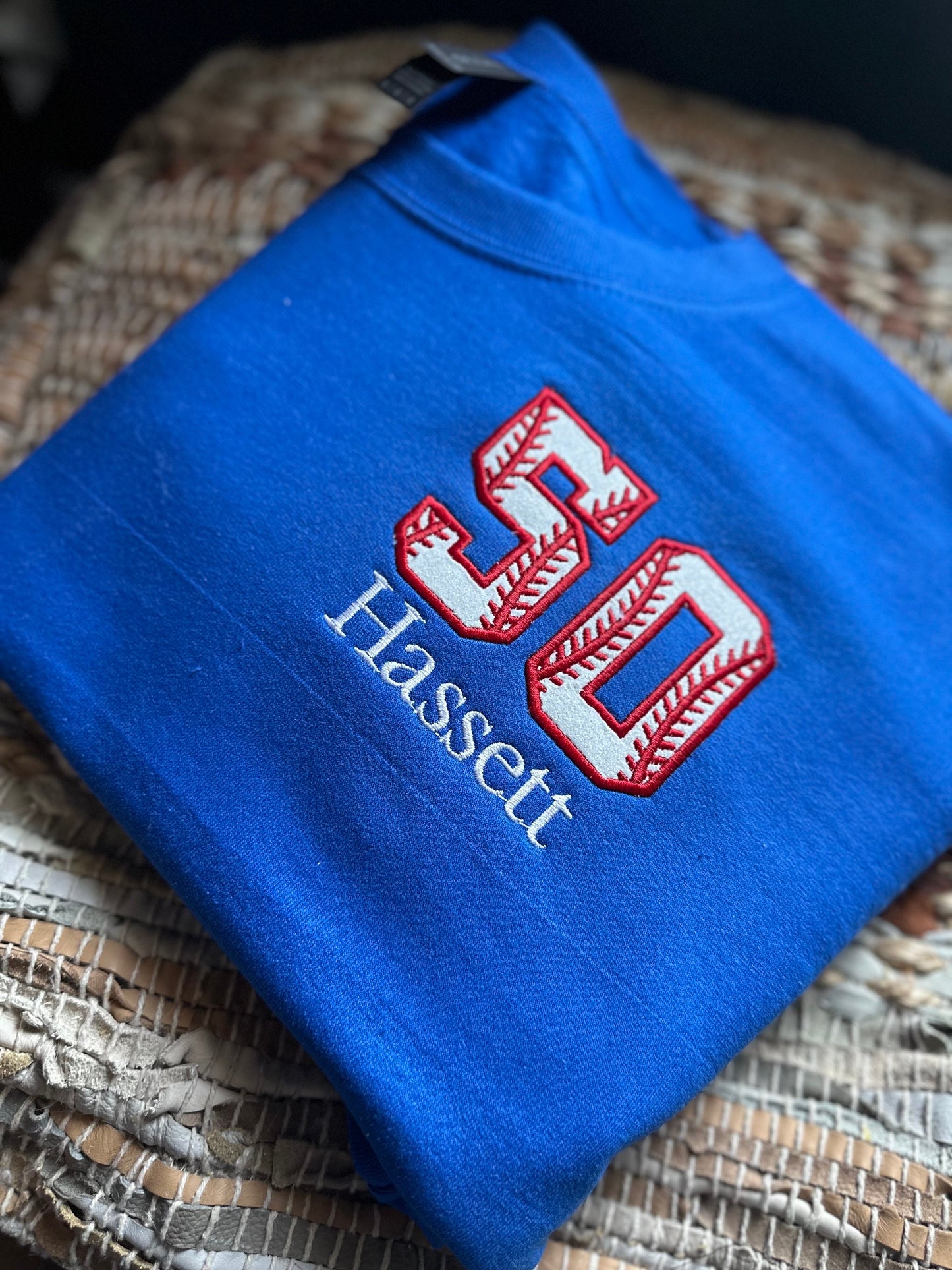 Custom Embroidered Baseball number Sweatshirt- Personalized Baseball Mom - Baseball sweatshirt With Name and Number - TBALL mom sweatshir