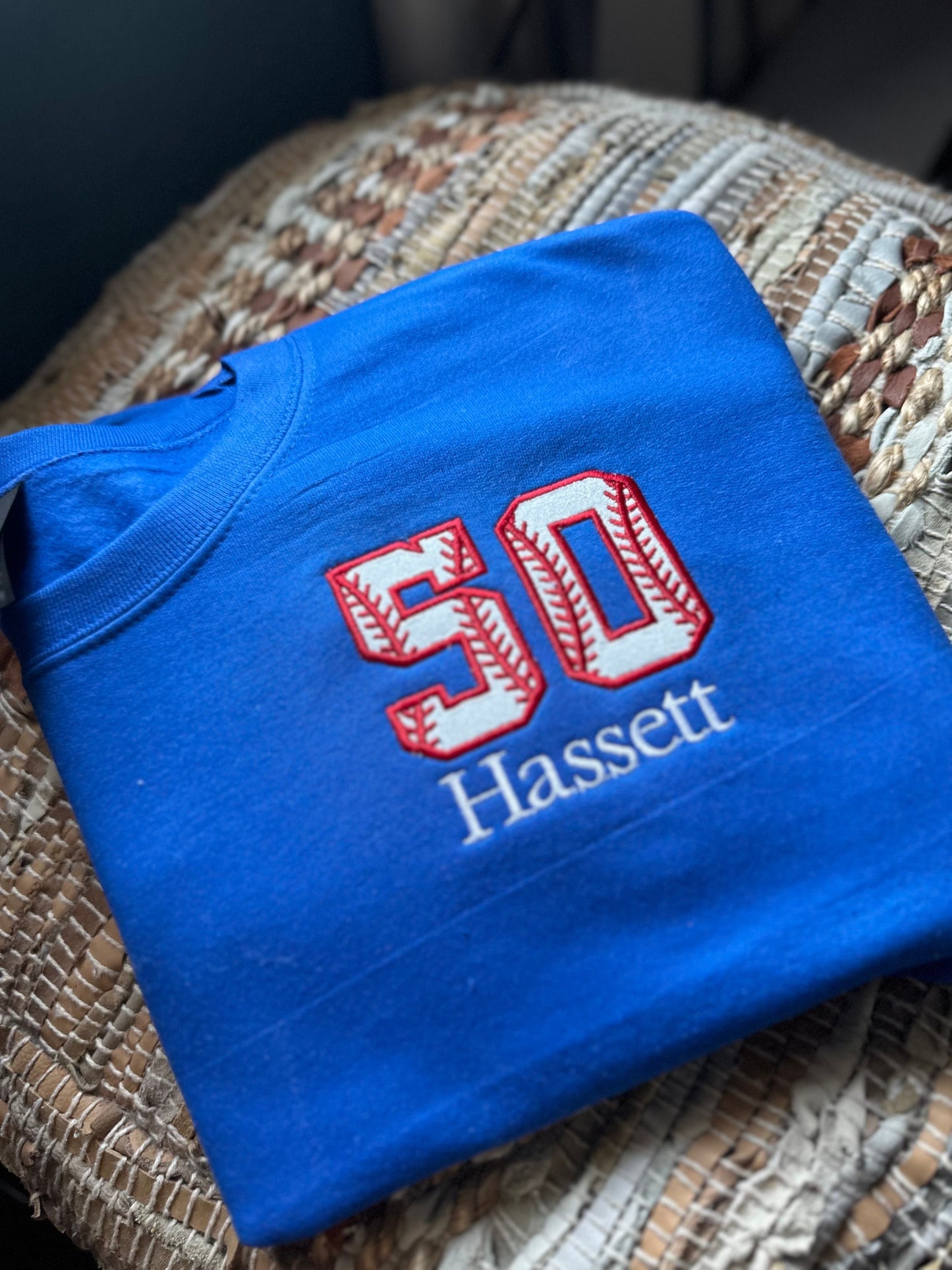 Custom Embroidered Baseball number Sweatshirt- Personalized Baseball Mom - Baseball sweatshirt With Name and Number - TBALL mom sweatshir
