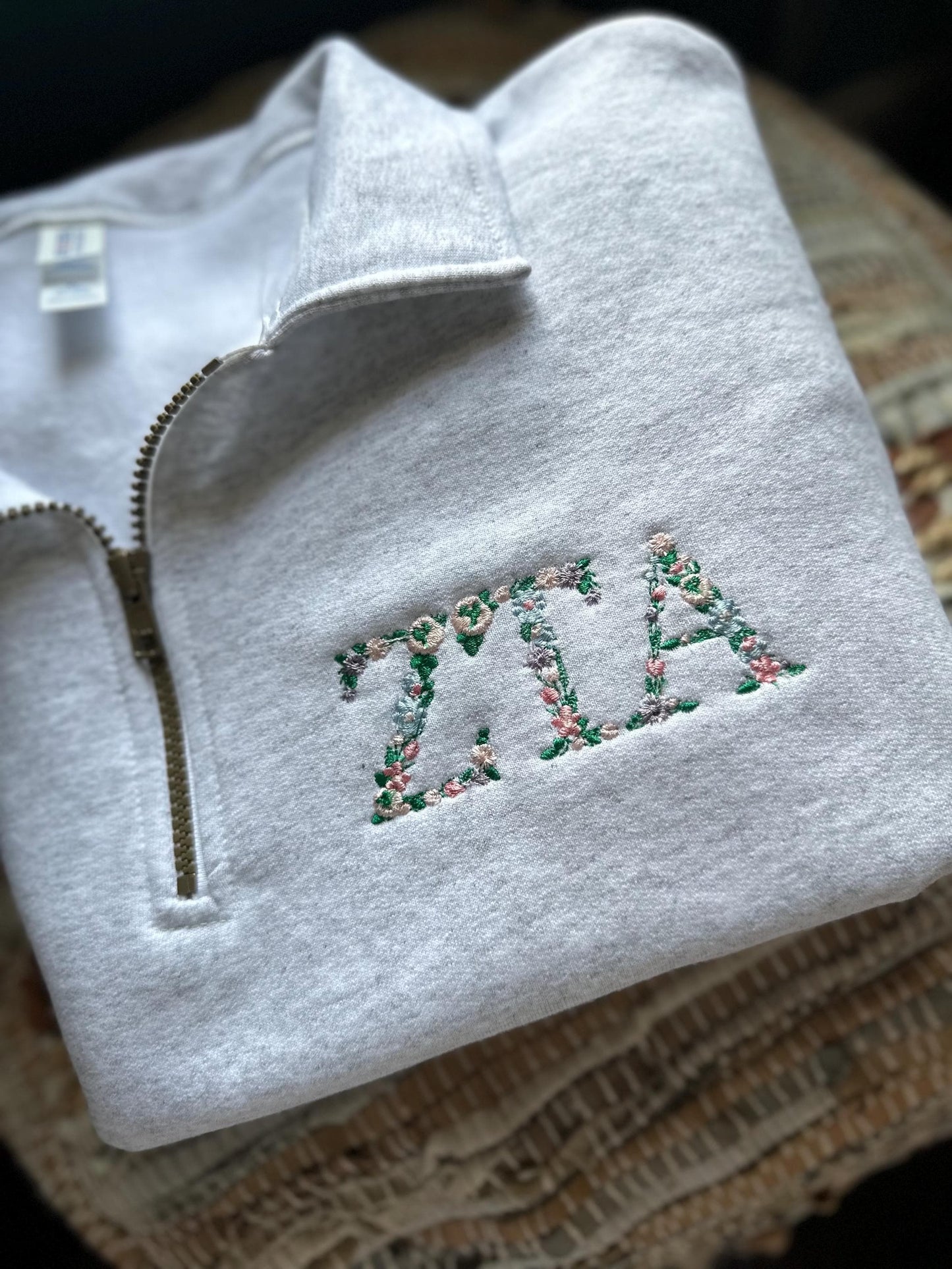 Embroidered Zeta Tau Alpha Crest sweatshirt - ZTA wear - Sorority Sweatshirt - Big/Little Gift - Sorority Greek Licensed Merch - ZTA Crest
