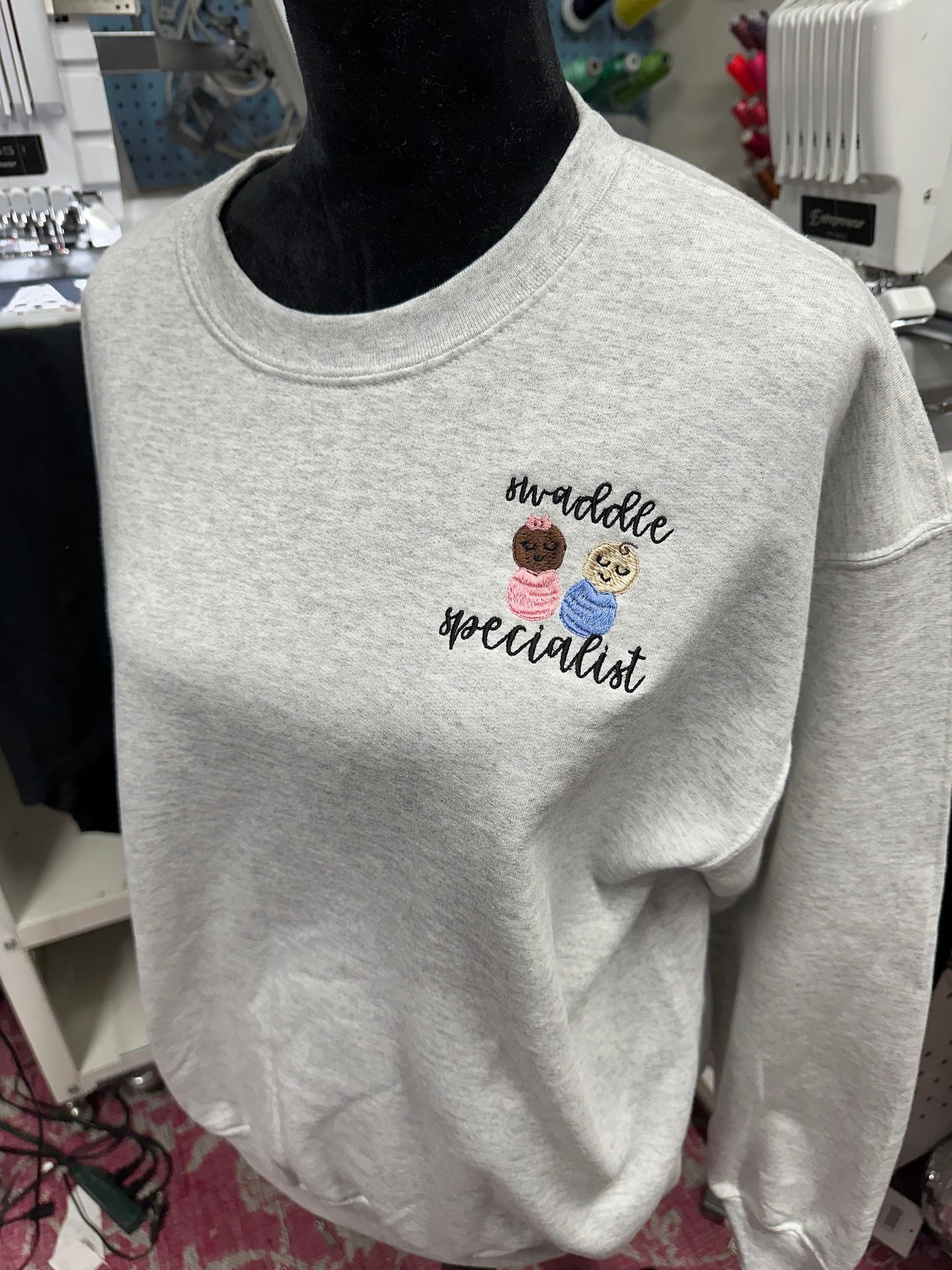 Custom Embroidered nurse quarter zip post partum pullover mother baby nurse appreciation personalized quarter nicu nurse swaddle specialist