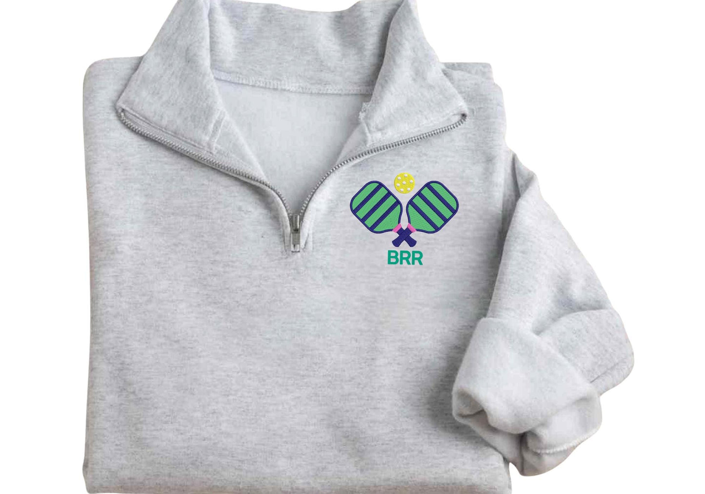 Embroidered Personalized pickeball Quarter Zip - Pickle Ball Sweatshirt- Pickleball Team Wear - Monogram Pickleball Jacket - Pickleball Gift