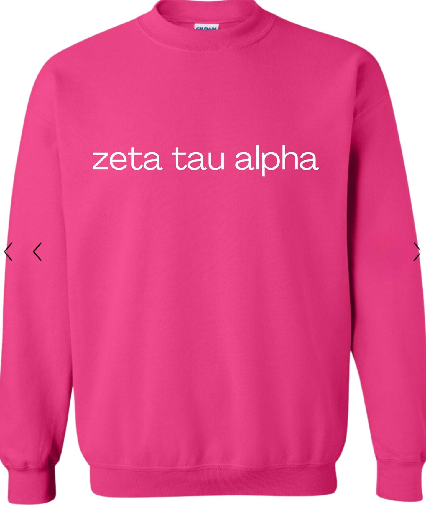 Embroidered Zeta Tau Alpha pink sweatshirt - ZTA wear - Sorority Sweatshirt - Big/Little Gift - Sorority Greek Licensed Merch - Bow ZTA