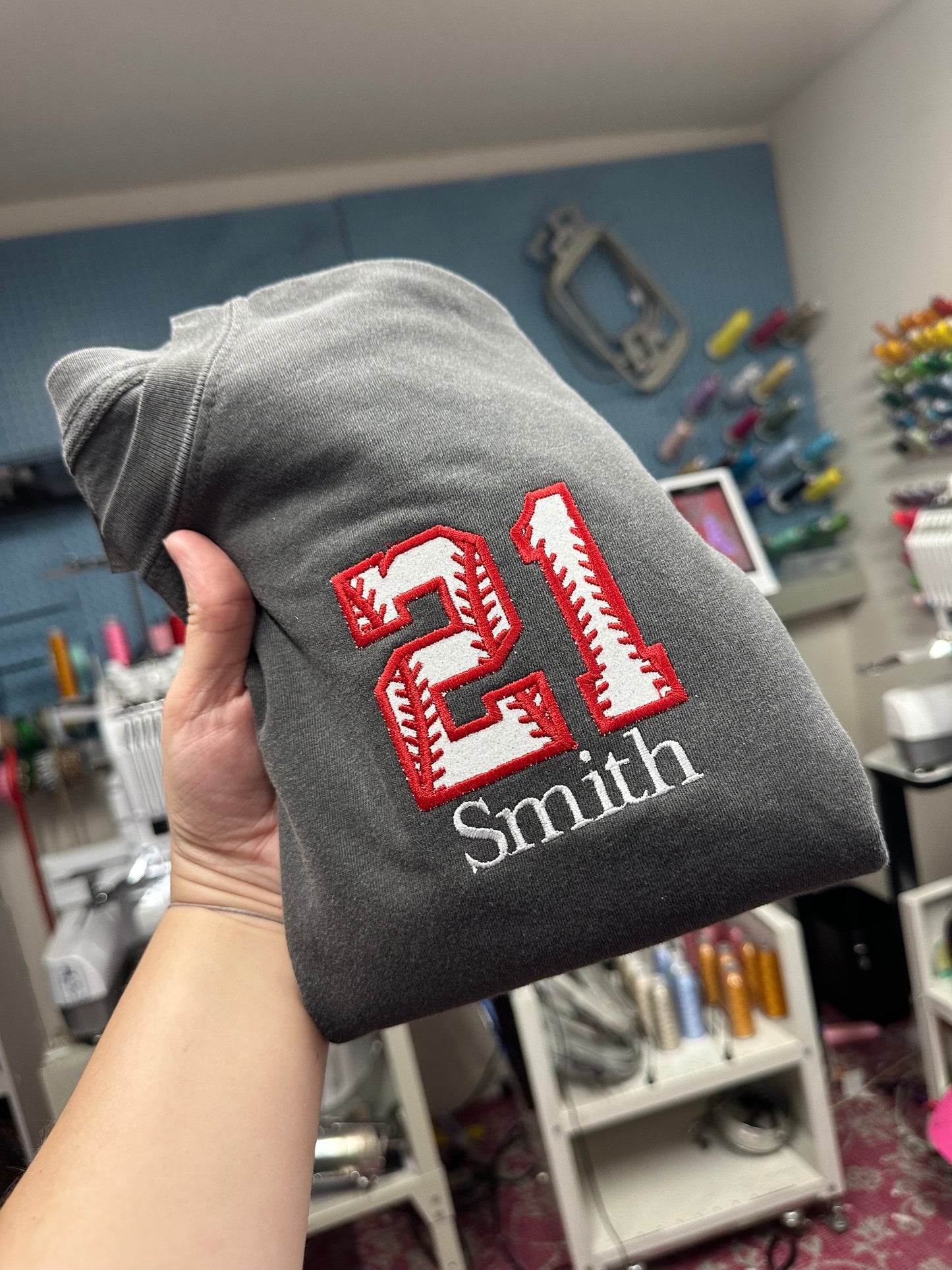 Custom Embroidered Baseball number Shirt - Personalized Baseball Mom Comfort Color - Baseball Shirt With Name and Number - TBALL mom shirt