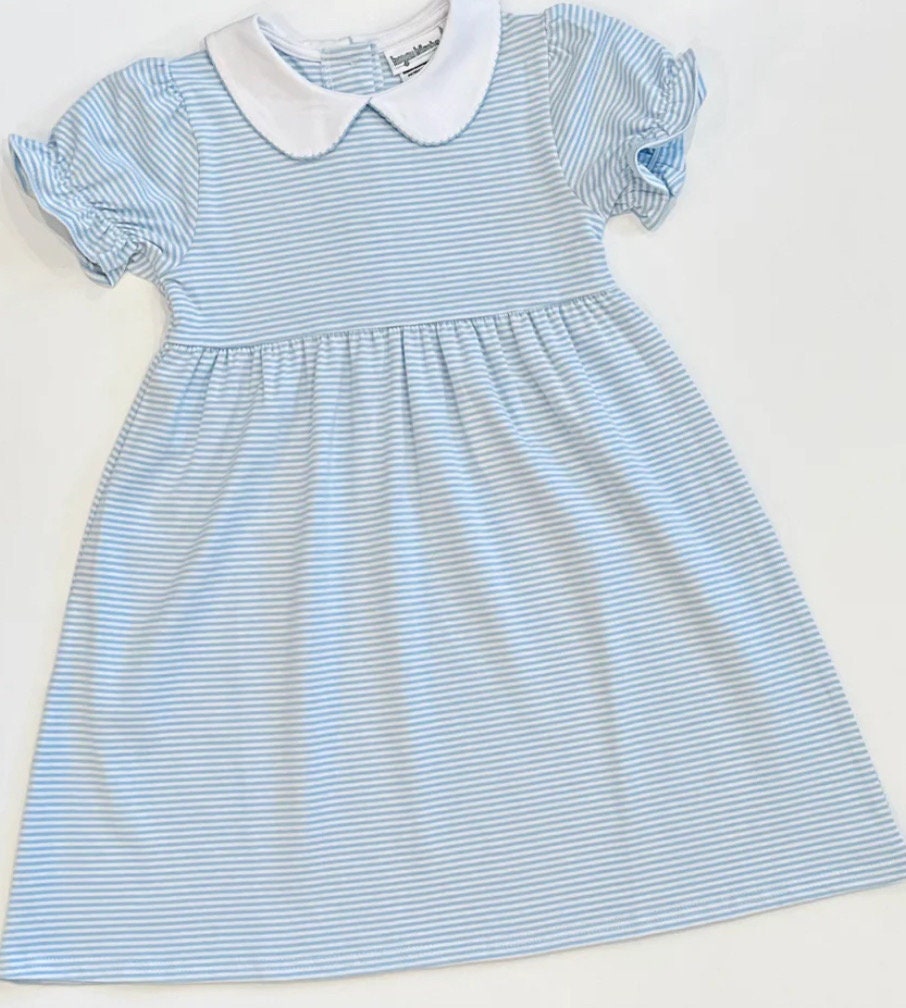 Embroidered personalized dress with name - Toddler dress - toddler dress with name - Peter Pan Collar dress - Personalized Girl Dress