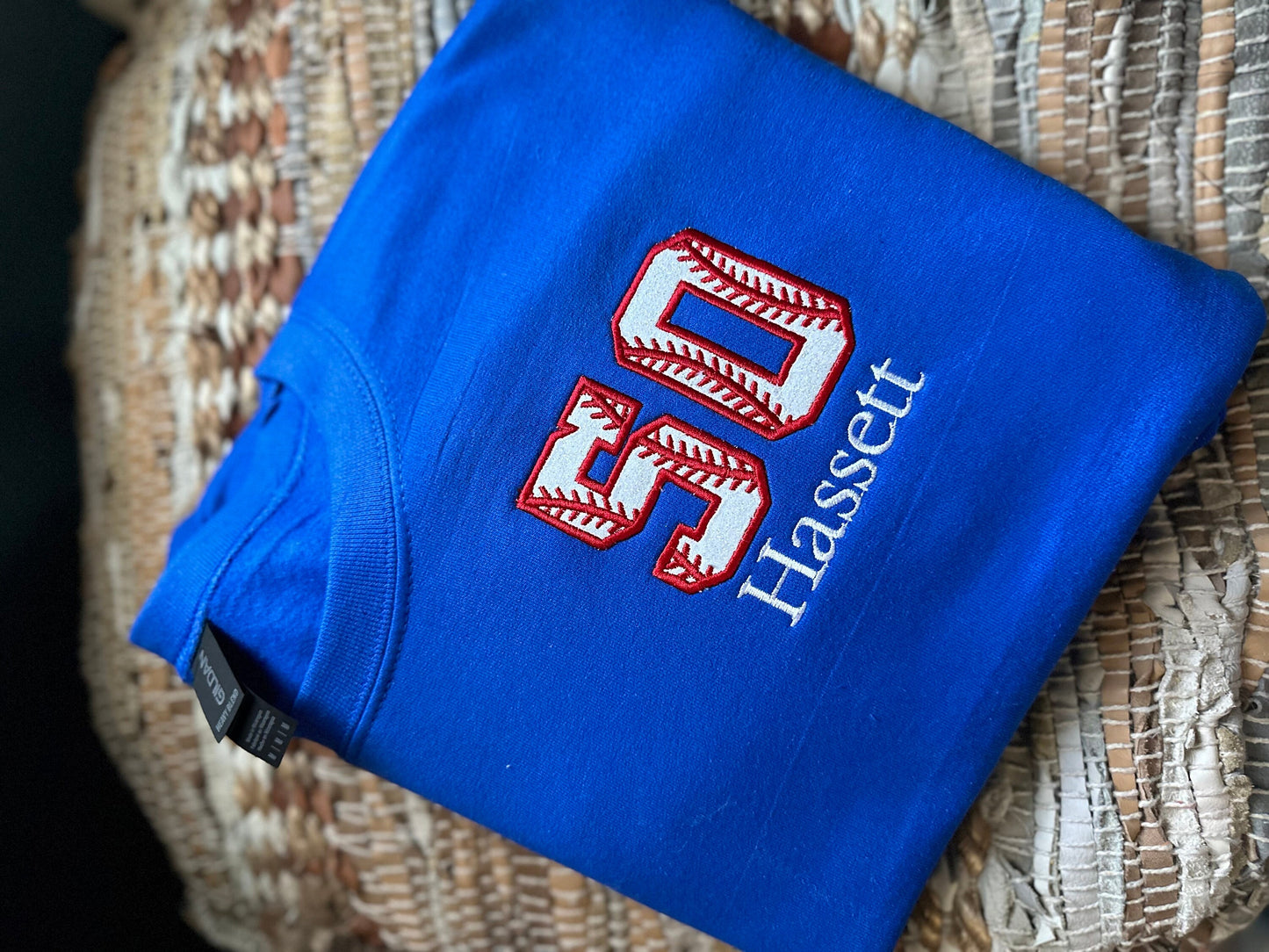 Custom Embroidered Baseball number Sweatshirt- Personalized Baseball Mom - Baseball sweatshirt With Name and Number - TBALL mom sweatshir