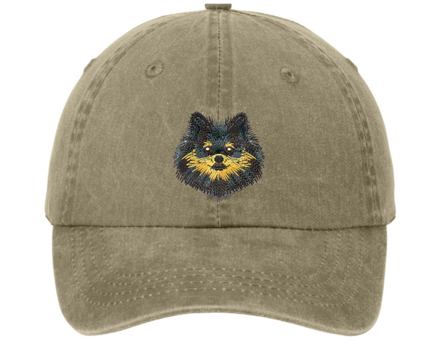 Embroidered Pomeranian Dog hat - Pomeranian cap - Yellow Pomeranian - embroidered dog mom hat - dog dad - dog gift