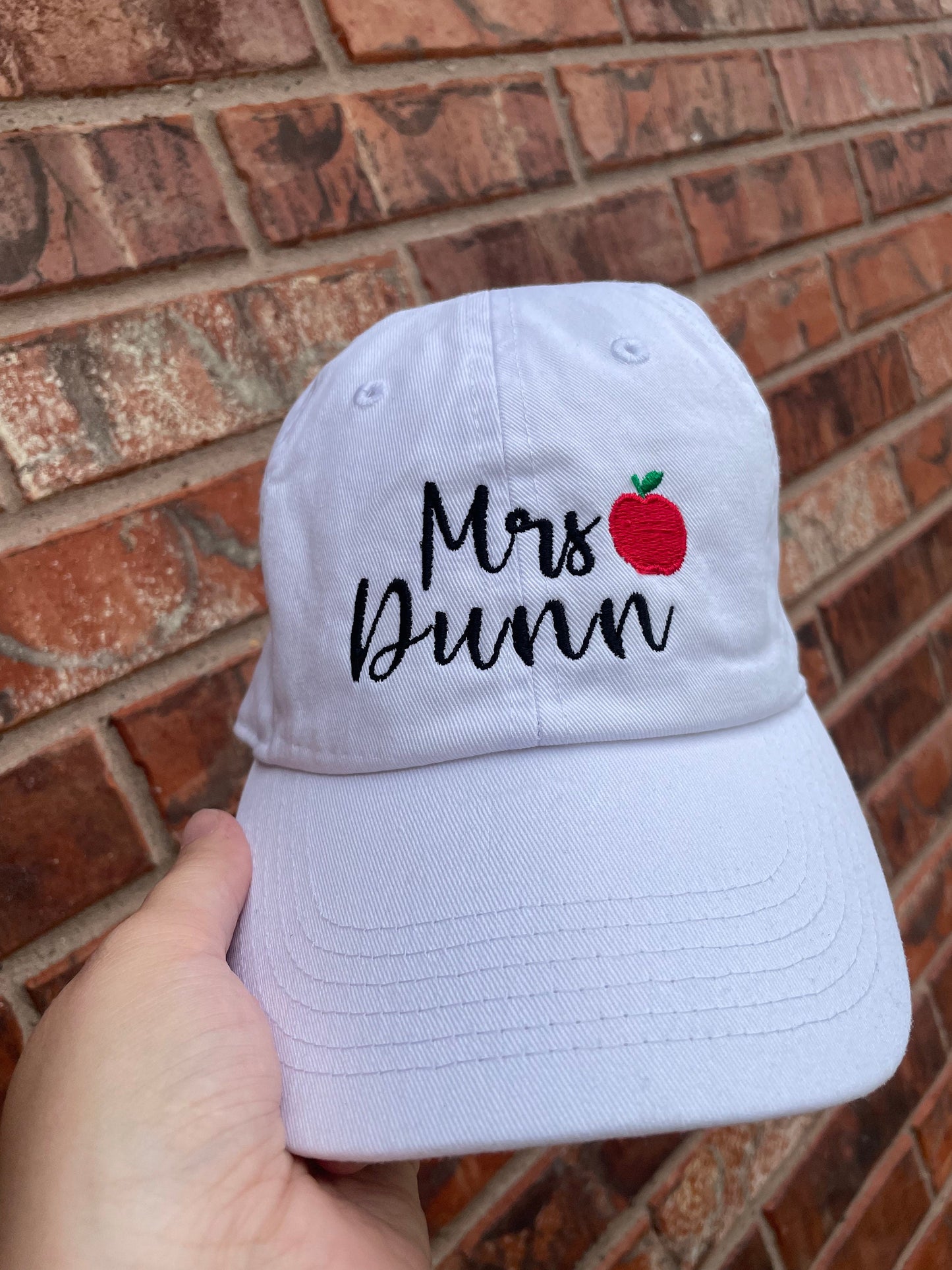 Embroidered Teacher Hat with Name - Teacher gift - teacher application gift - personalized teacher hat name