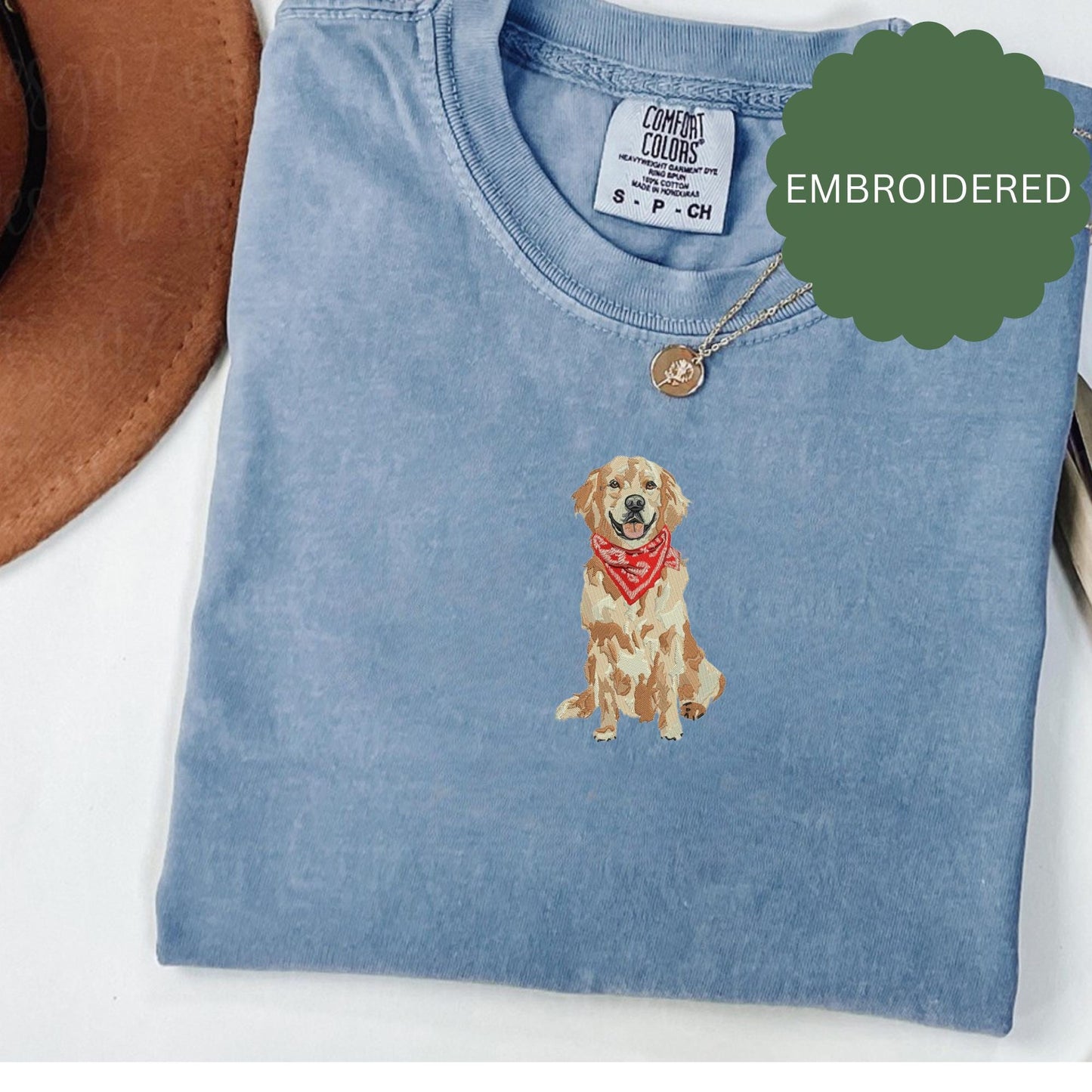 Embroidered Golden Retriever Dog shirt - Golden Retriever dog shirt - dog dad - dog gift - Goldie mom - golden retriever dog parents