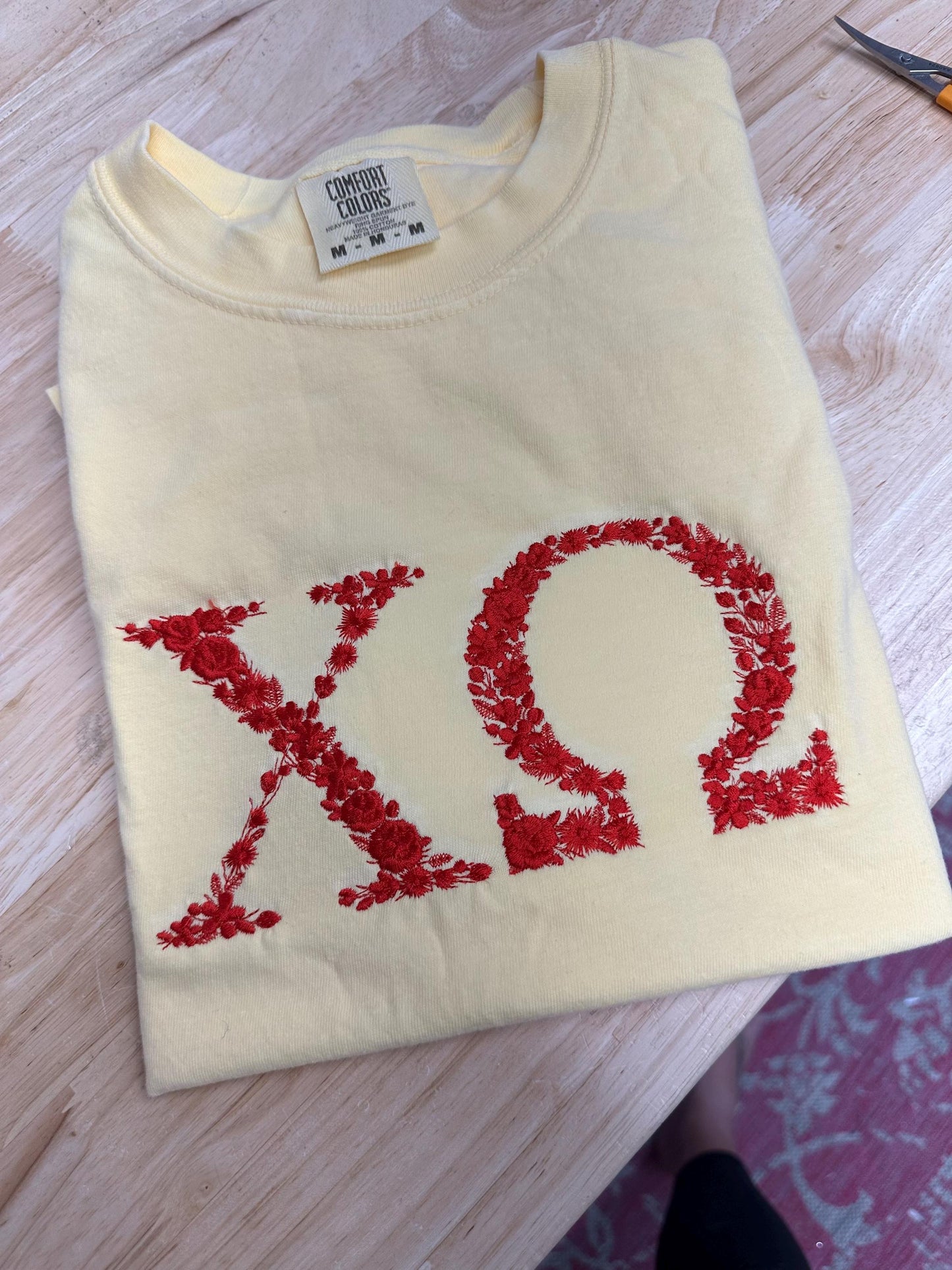 Embroidered Chi O shirt - Chi Omega wear - Sorority Shirt - Big/Little Gift - Sorority Greek Licensed Merch - Chi O rush