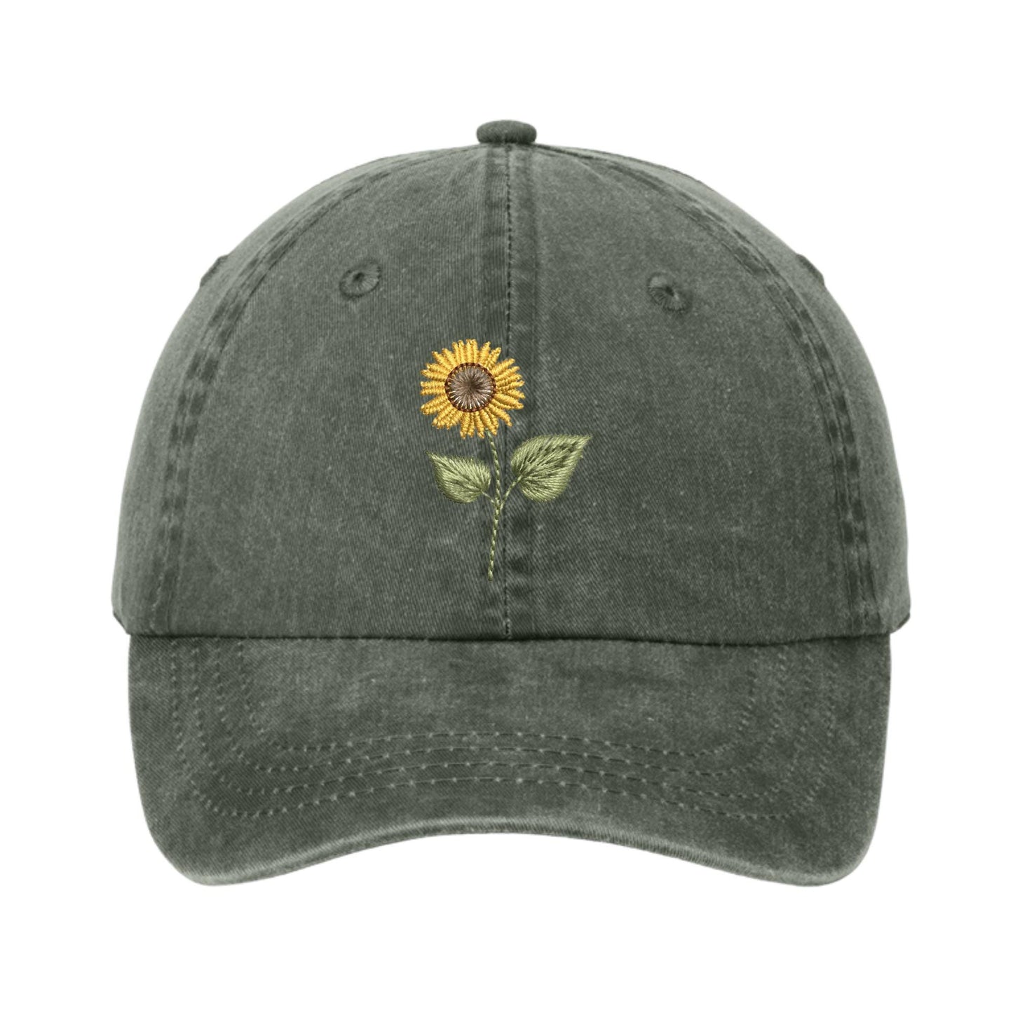 Embroidered sunflower hat - nature cap -  cottage core hat - sunflower hat - summer hat - fall hat