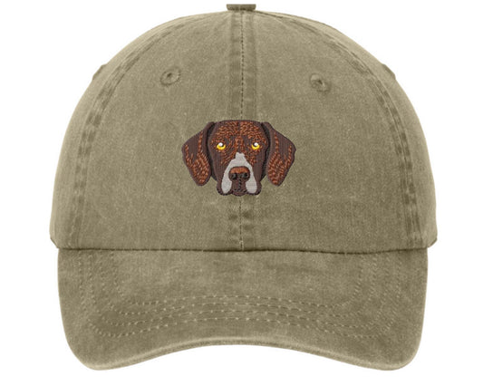 Embroidered German Pointer Dog hat - German Pointer dog cap - pigment dyed baseball cap - embroidered dog mom hat - dog dad - dog gift
