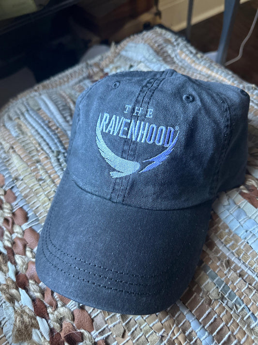 Embroidered Ravenhood Series hat-  pigment dyed baseball hat - book hat - bookish - reader gift - Officially Licensed Ravenhood Merch