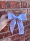 Embroidered Bow with Name - Personalized  Bow - Embroidered Moonstitch Bow