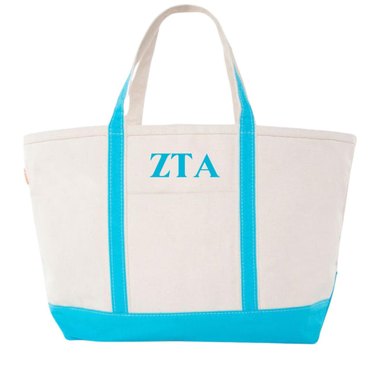 Embroidered chi omega Canvas Bag - chi o Tote Bag with Zipper - Sorority Gift - big/little gift