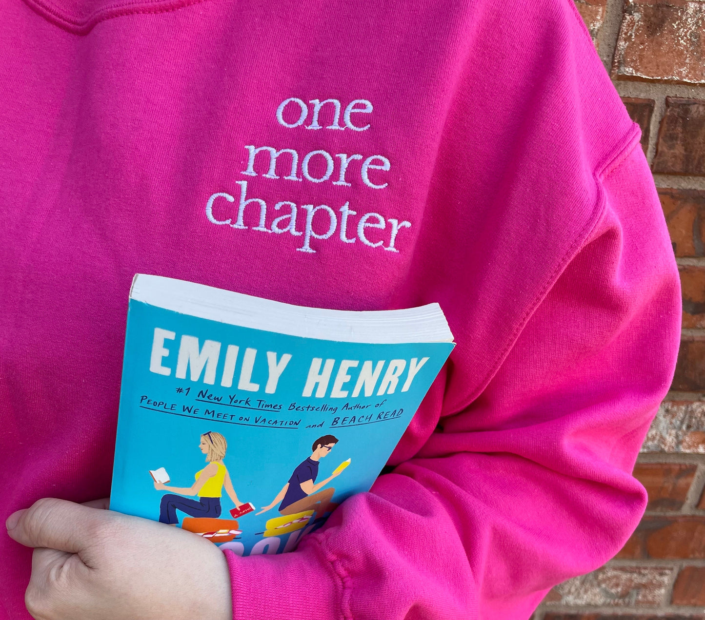 Embroidered one more chapter sweatshirt  - book sweatshirt - embroidered classic  book sweatshirts - book lover  - book obsessed