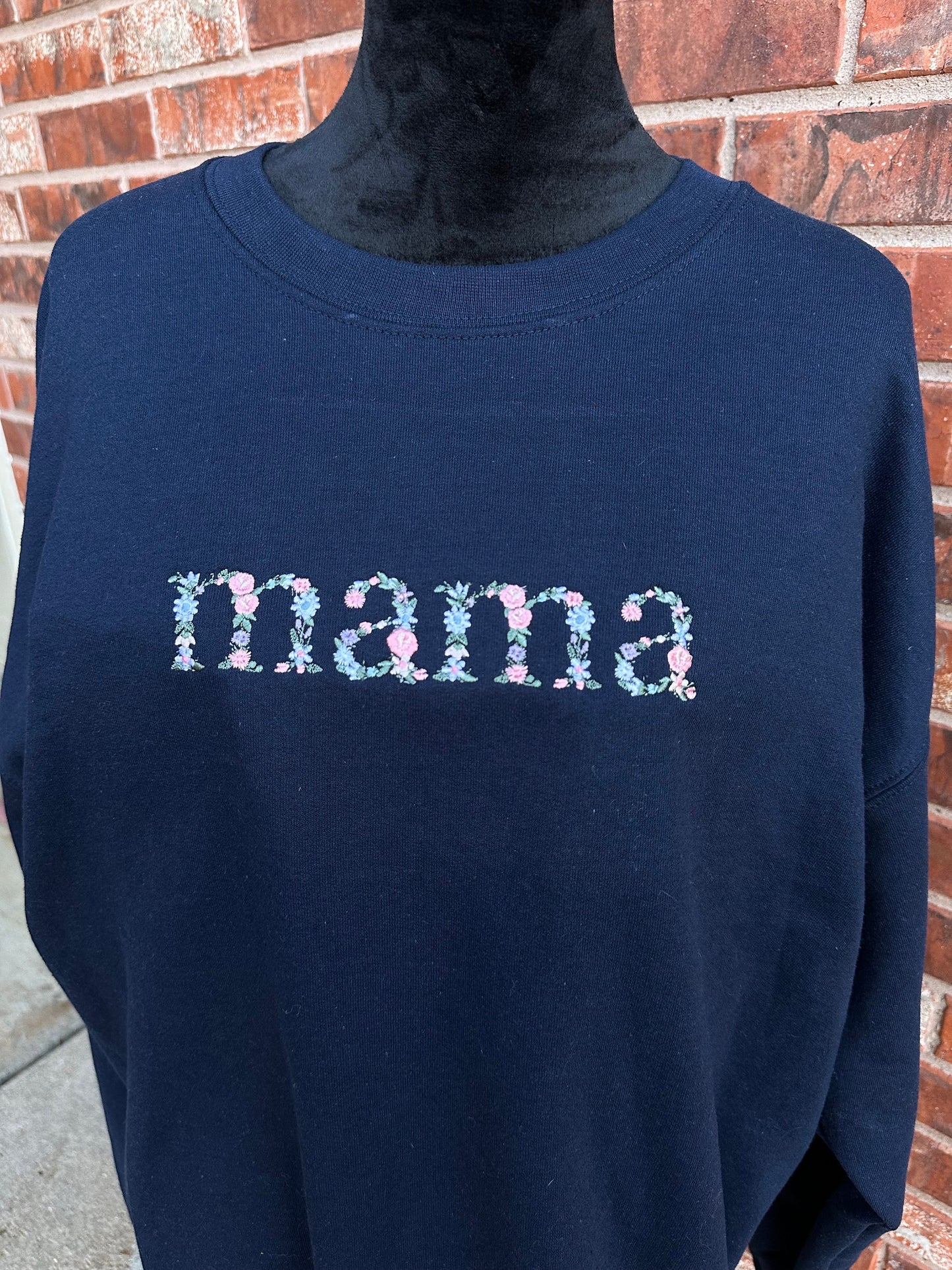 Embroidered MAMA floral Sweatshirt - MAMA pink floral Sweatshirt - MAMA sweatshirt - nana embroidered sweatshirt - mom gift