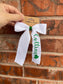 Embroidered St. Patrick Day bow  - shamrock bow - St Pattie’s Day Bow - Personalized St. Patrick Day Bow with name