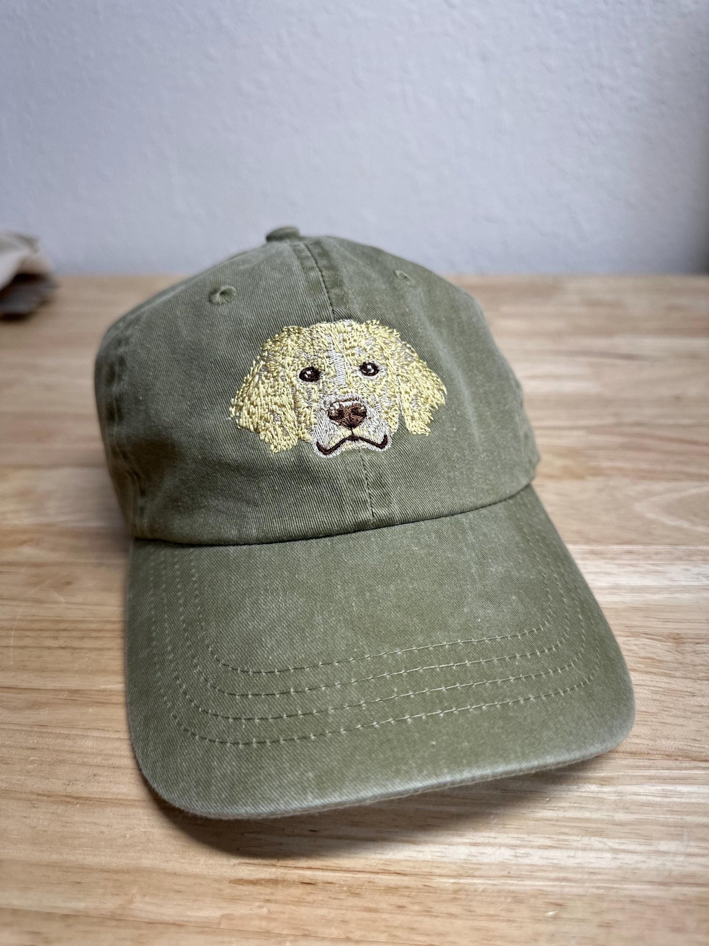 Embroidered Golden Retriever Dog hat - Golden Retriever dog cap - pigment dyed baseball cap - embroidered dog mom hat - dog dad - dog gift