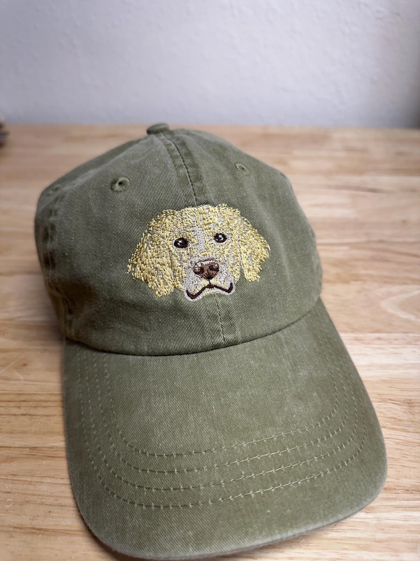 Embroidered Golden Retriever Dog hat - Golden Retriever dog cap - pigment dyed baseball cap - embroidered dog mom hat - dog dad - dog gift